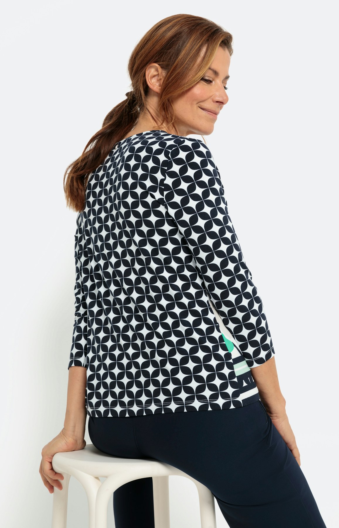 Mustermix-Shirt mit 3/4-Arm