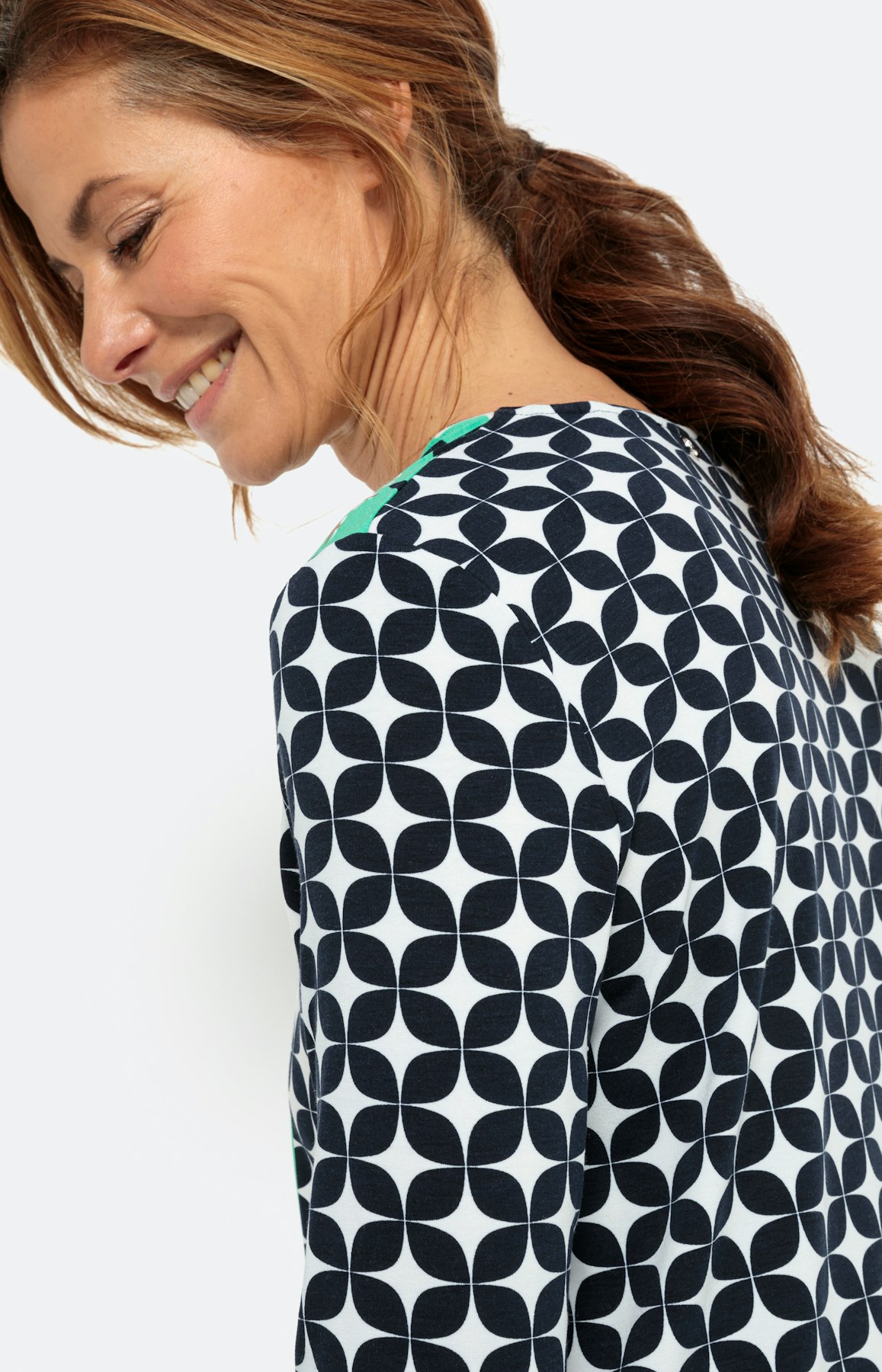 Mustermix-Shirt mit 3/4-Arm