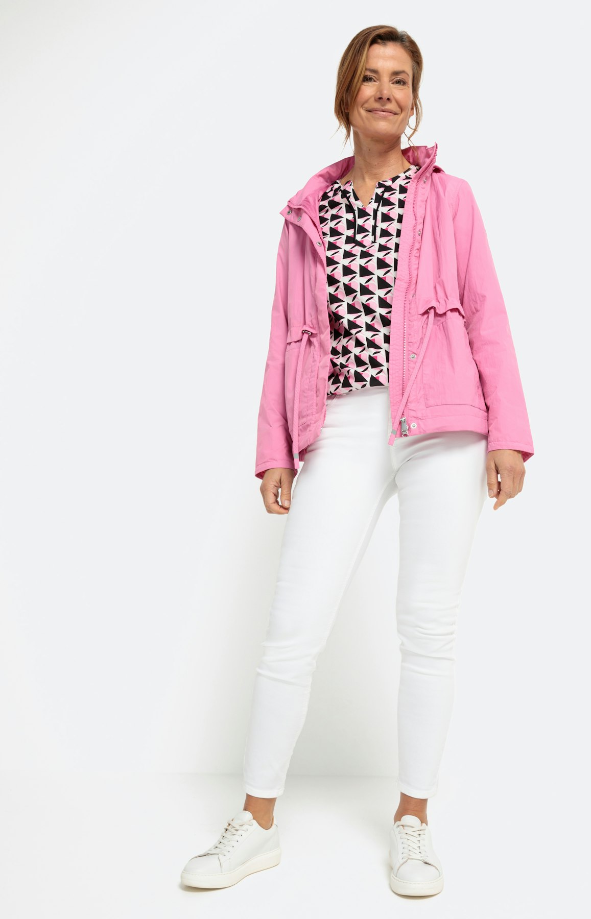 Shirt mit Minimalprint und 3/4-Ärmel