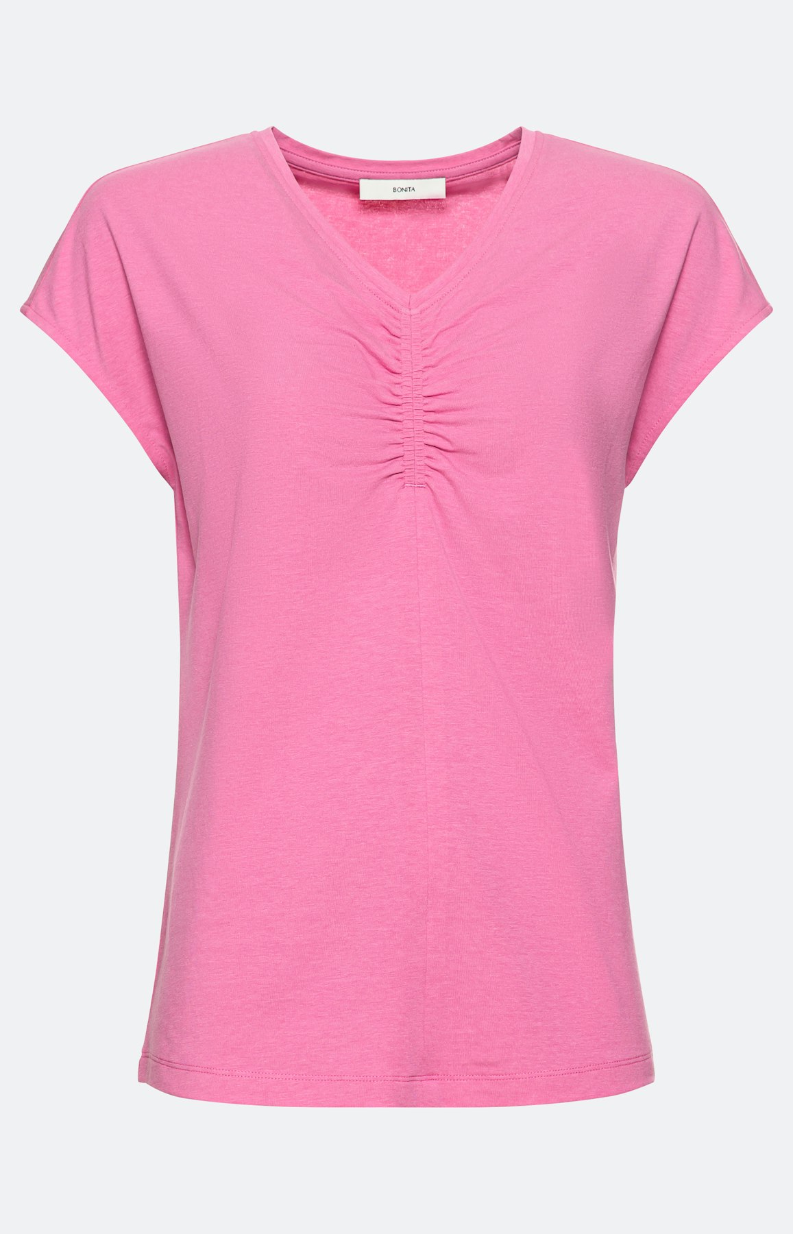 Shirt met korte mouwen en plooi