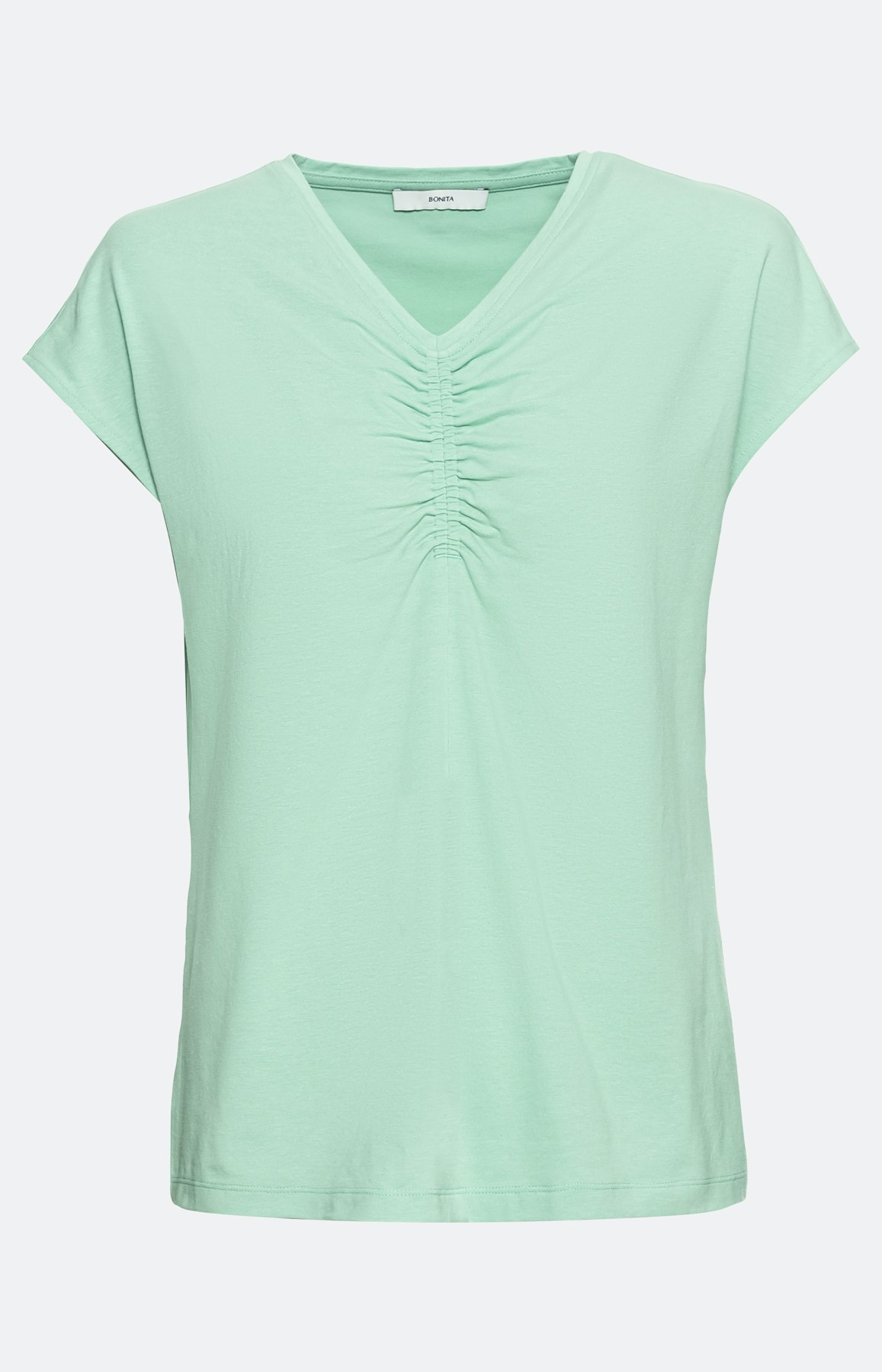 T-Shirt mit Raffung und Kurzarm