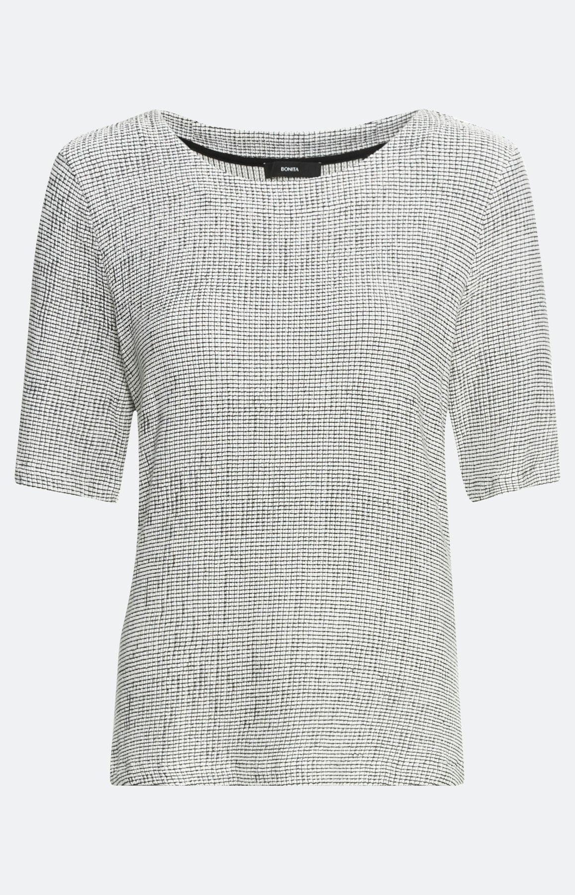 Gestructureerd T-shirt met 1/2-mouwen