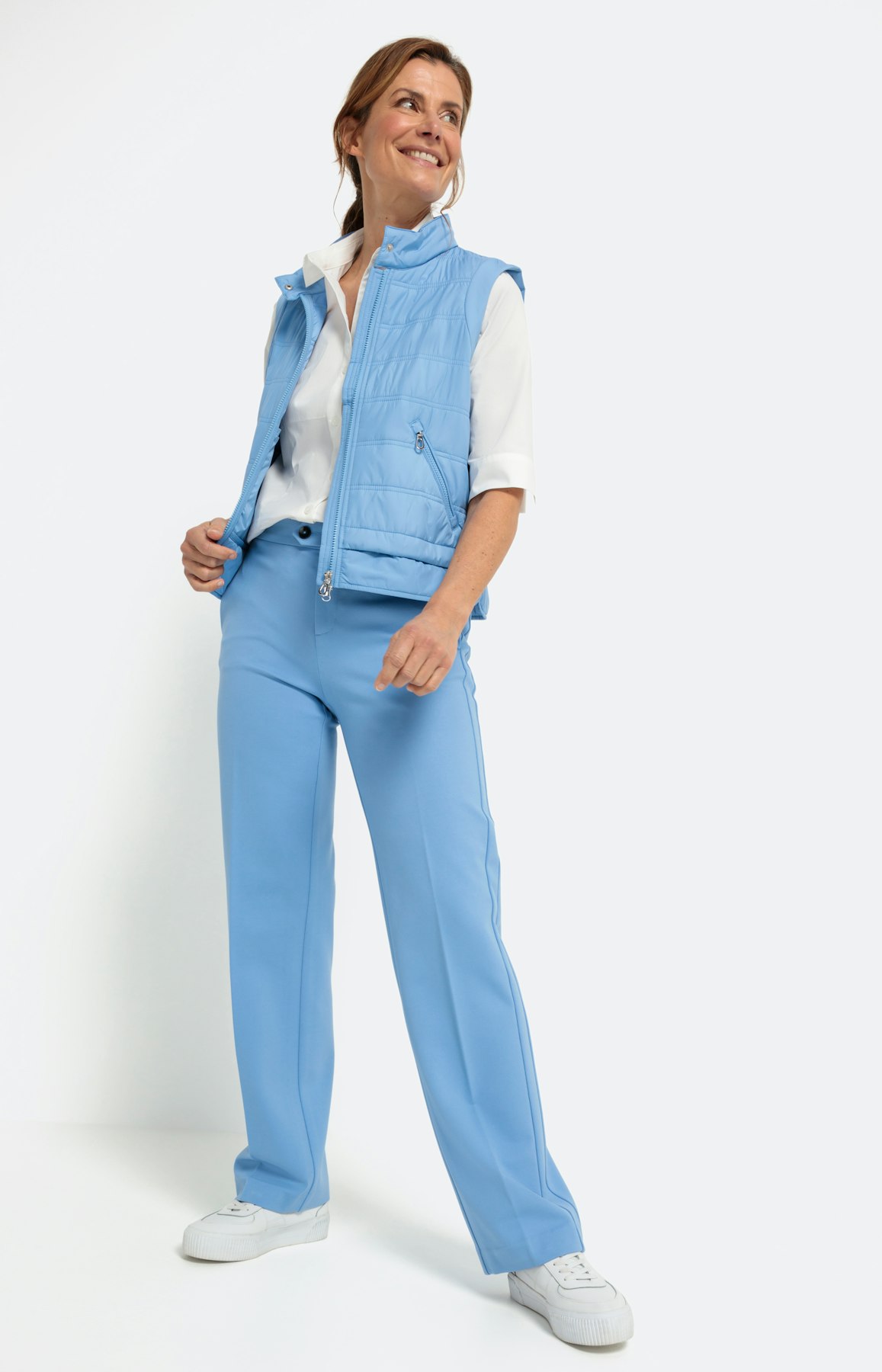 Overhemd blouse met 1/2 mouwe, wit