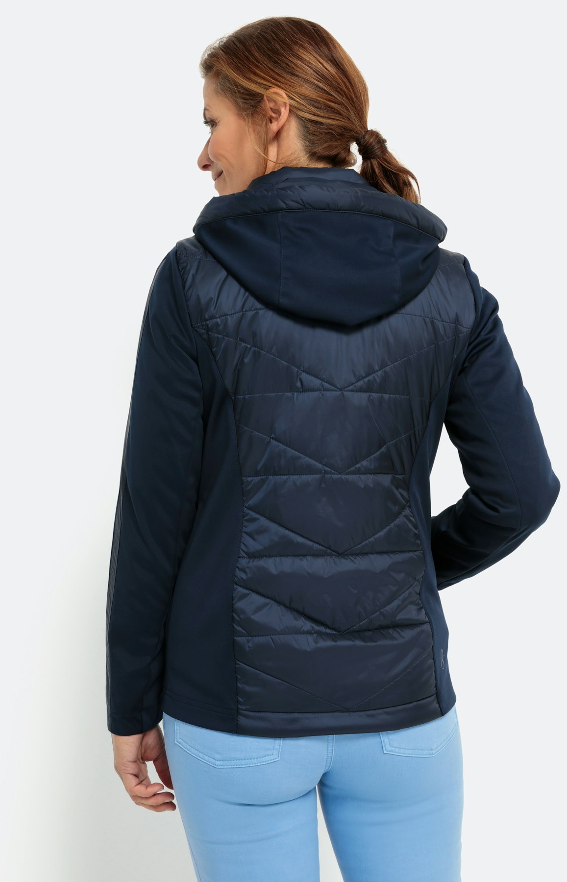 Gewatteerde jas met afneembare capuchon