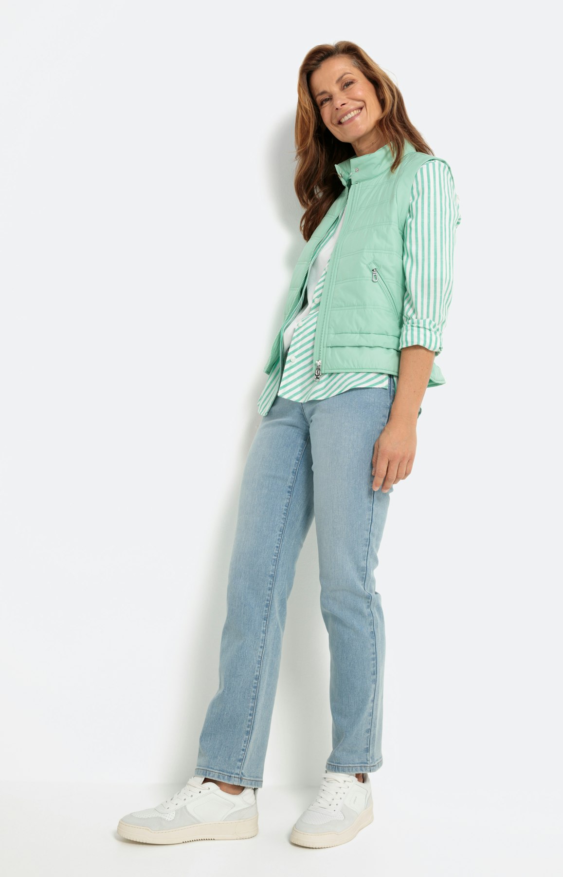 Steppweste mit hohem Kragen