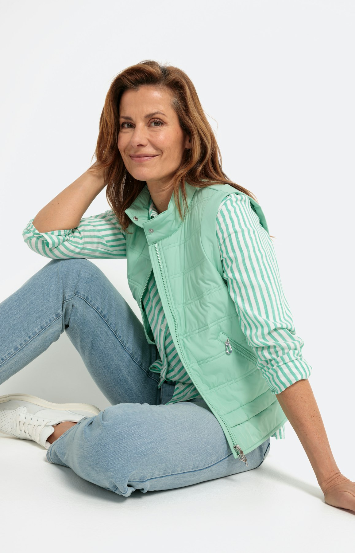 Steppweste mit hohem Kragen