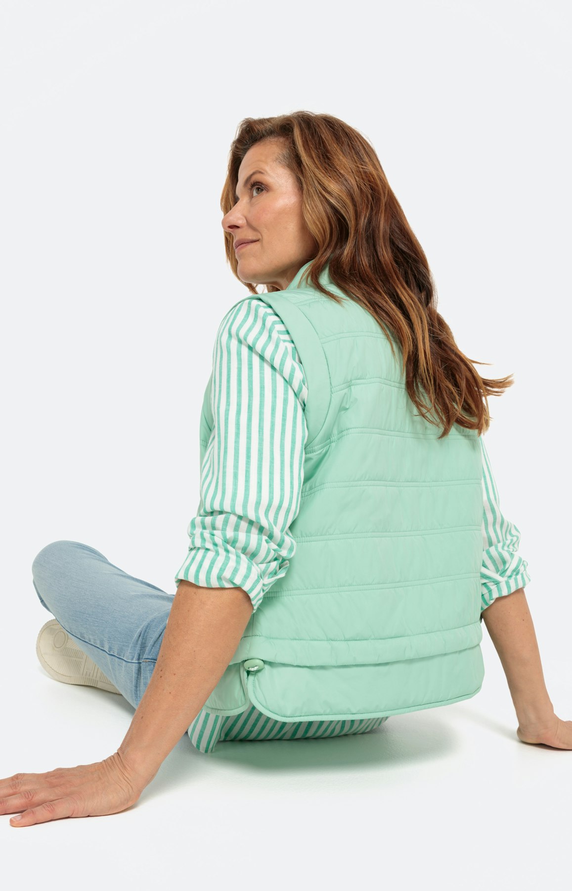 Steppweste mit hohem Kragen