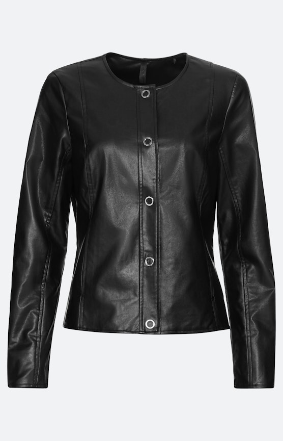 Bikerjas in lederen optiek