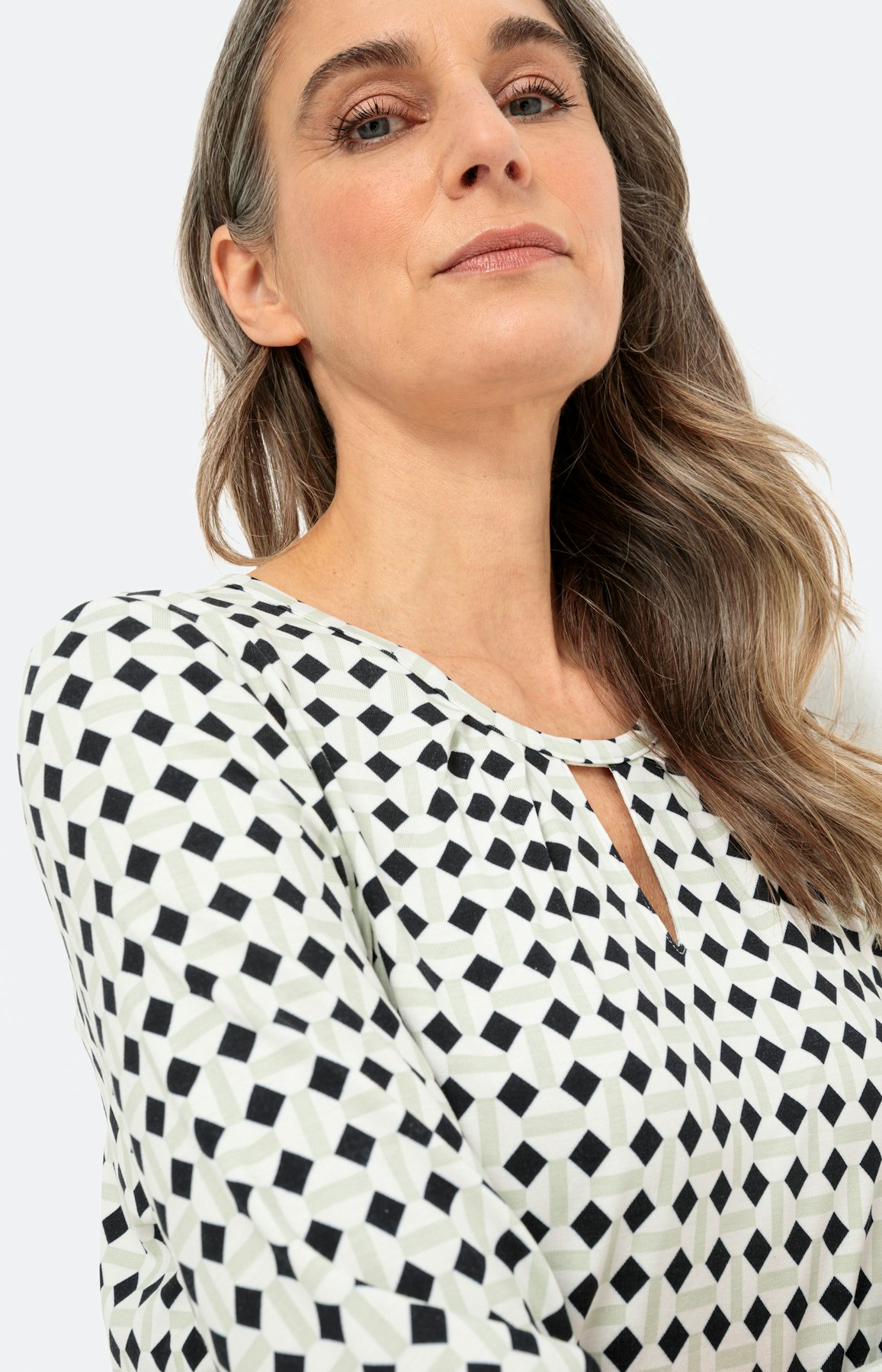 Shirt met 3/4-mouwen en grafische print