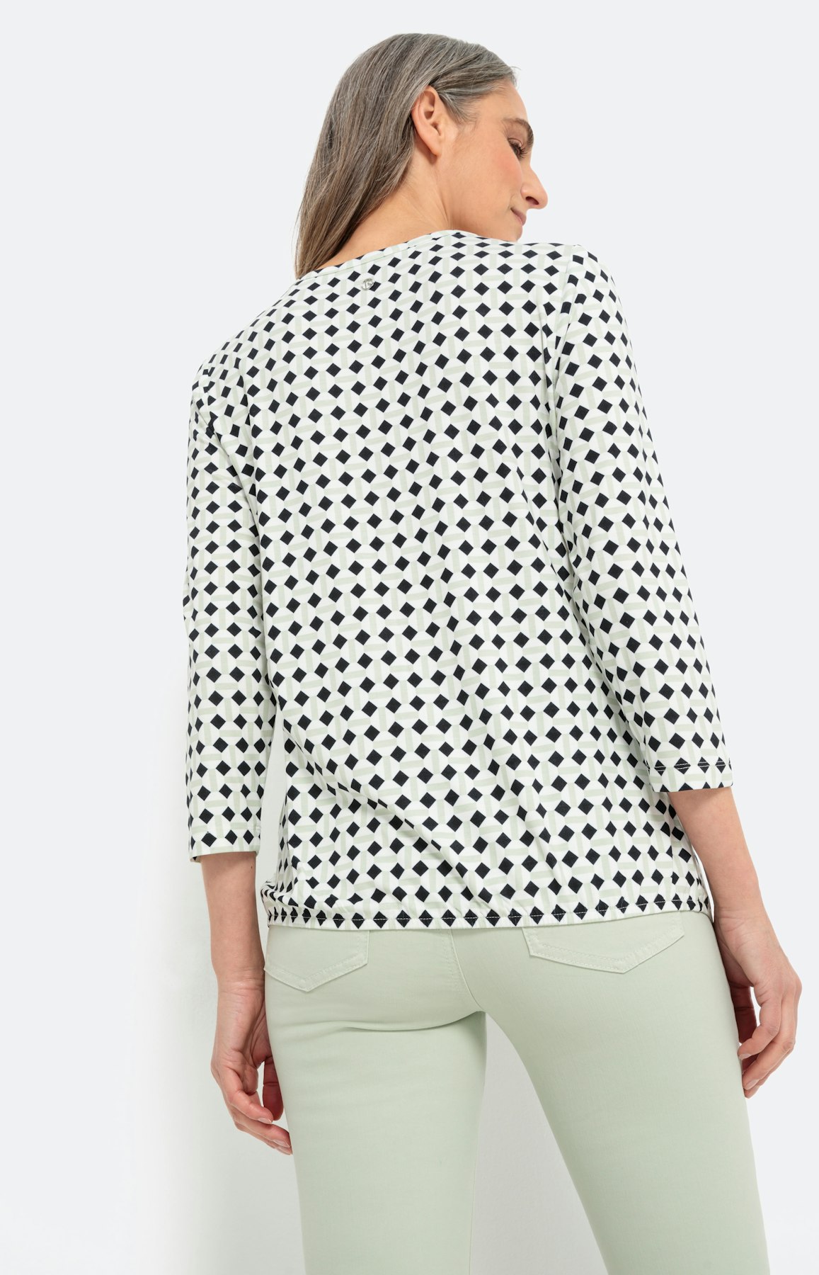 Shirt met 3/4-mouwen en grafische print