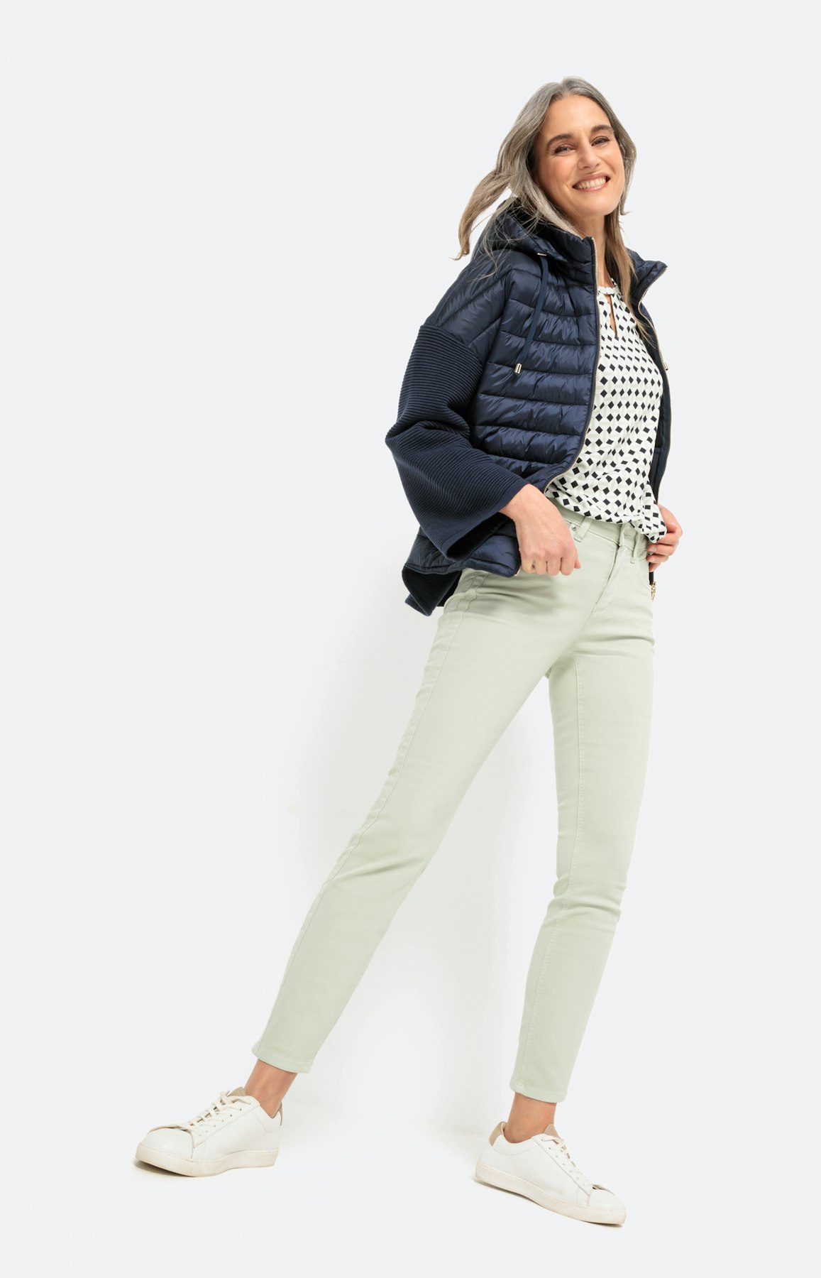 Shirt met 3/4-mouwen en grafische print