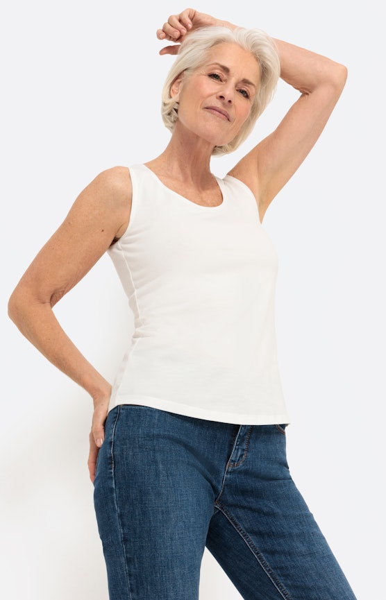 Basic bio cotton Top, wit