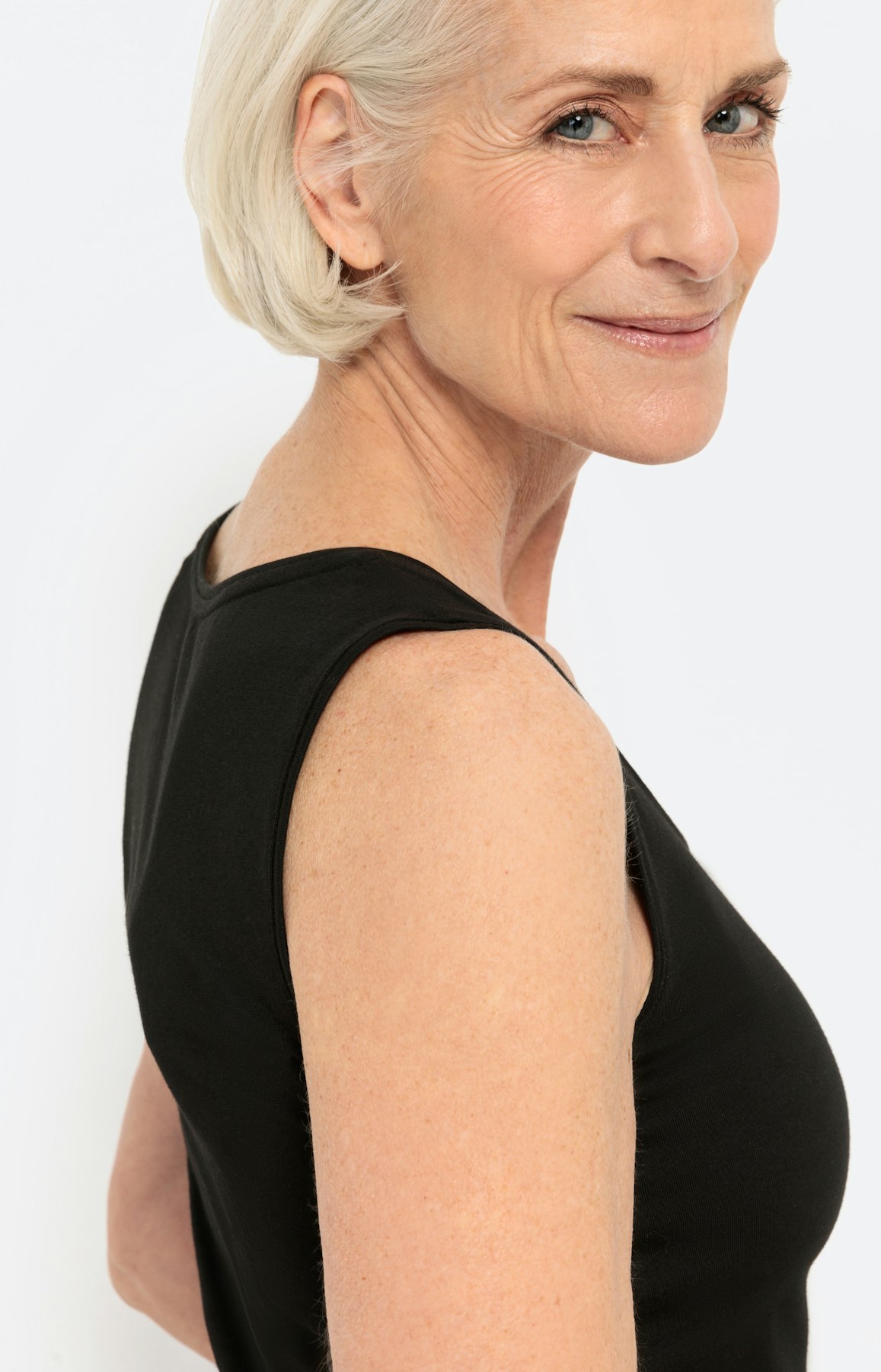 Basic bio cotton top, zwart