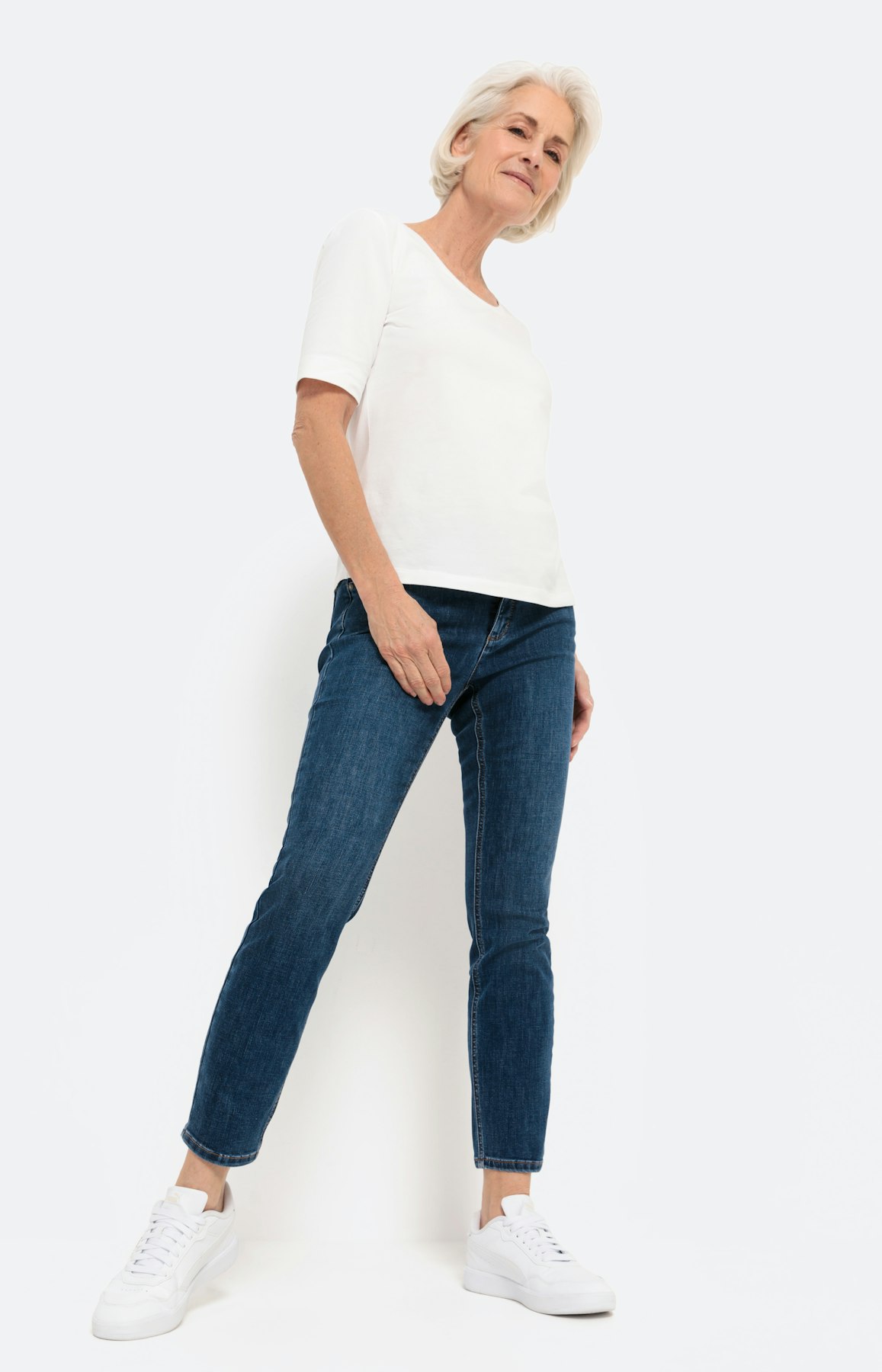 Basic T-Shirt Bio Baumwolle, weiß