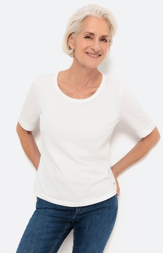 Basic T-shirt bio cotton, wit