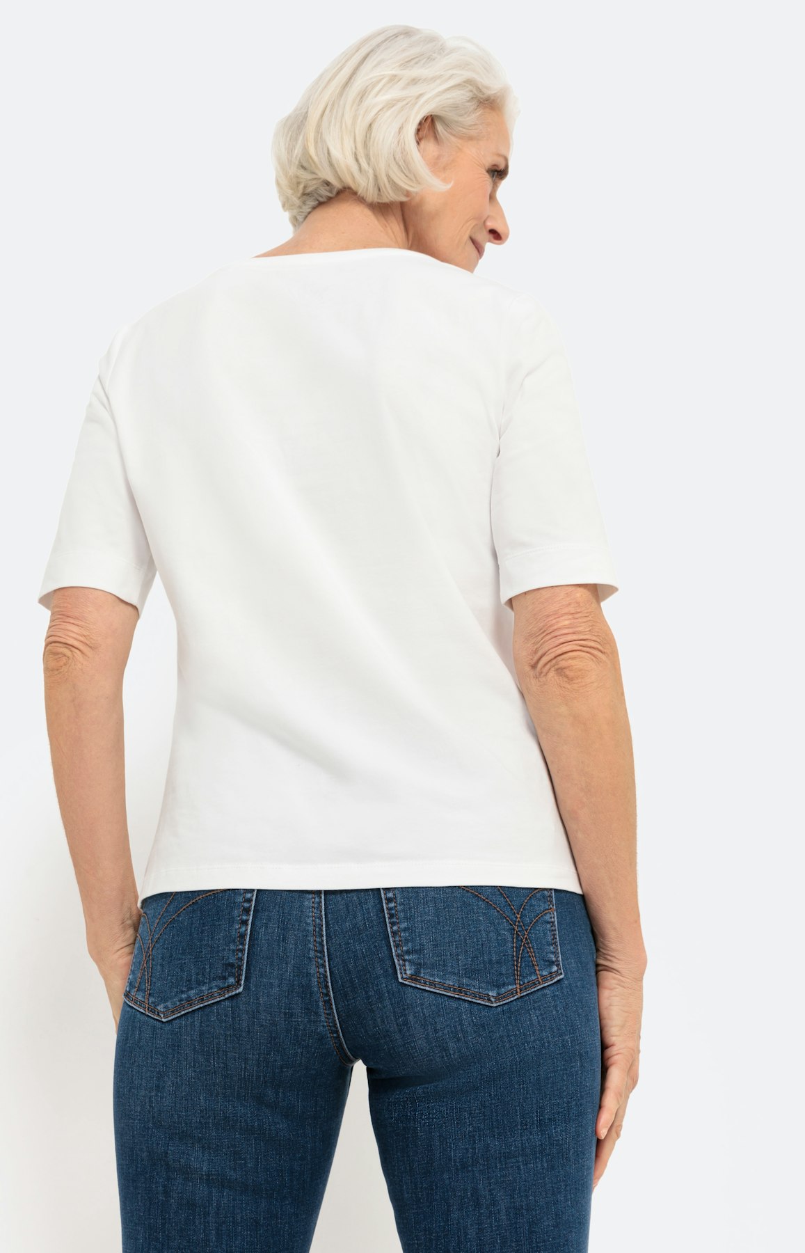 Basic T-Shirt Bio Baumwolle, weiß