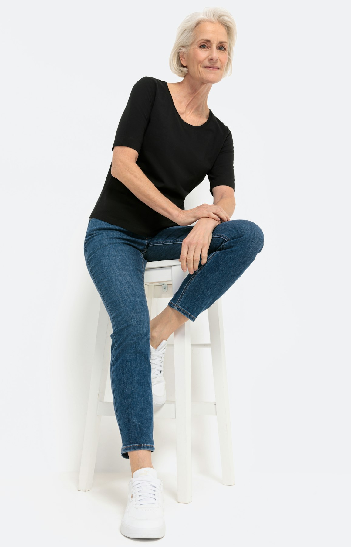 Basic T-shirt bio cotton, zwart