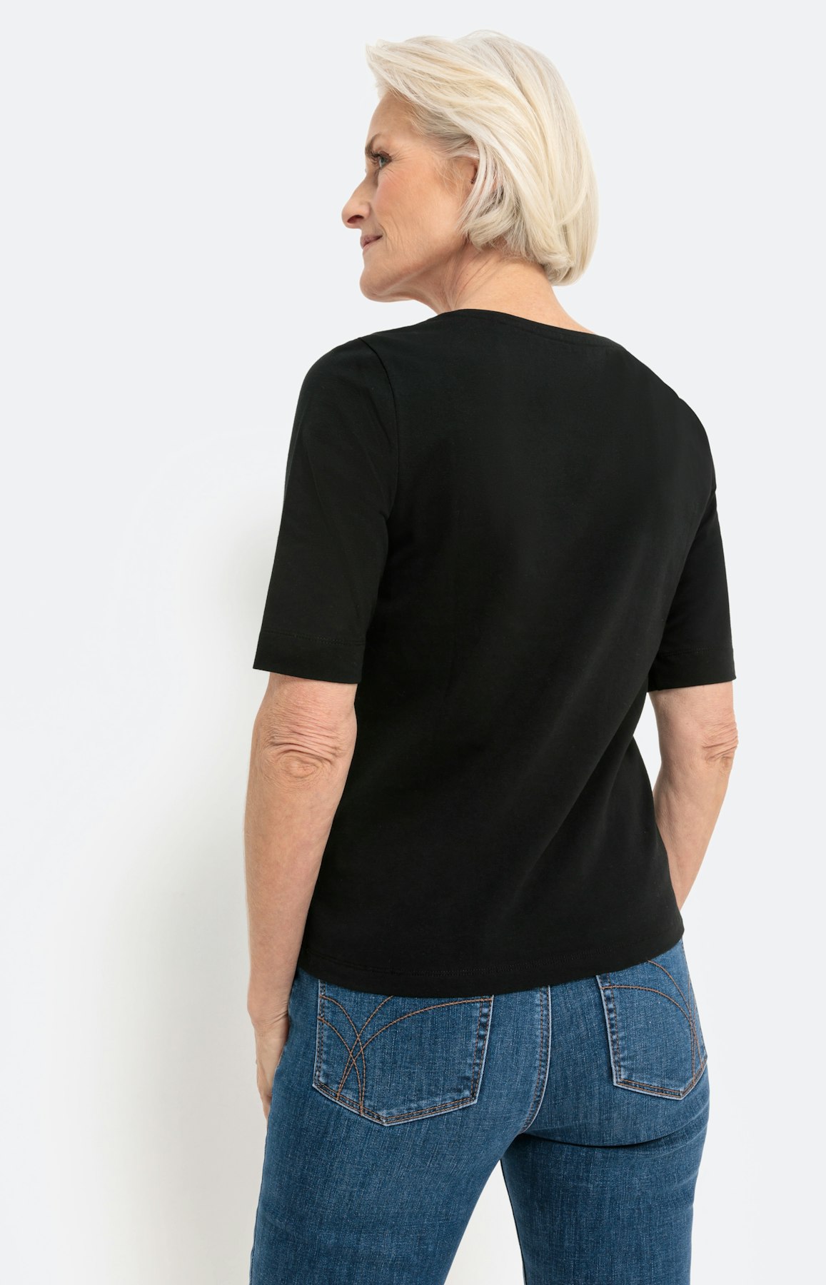 Basic T-shirt bio cotton, zwart