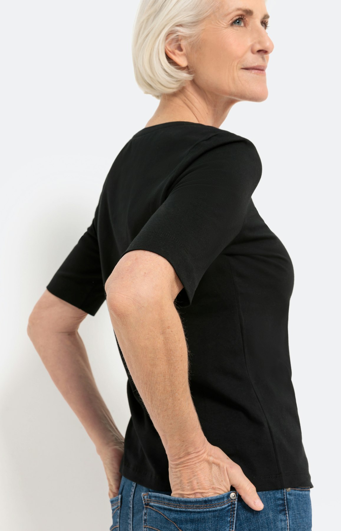 Basic T-shirt bio cotton, zwart