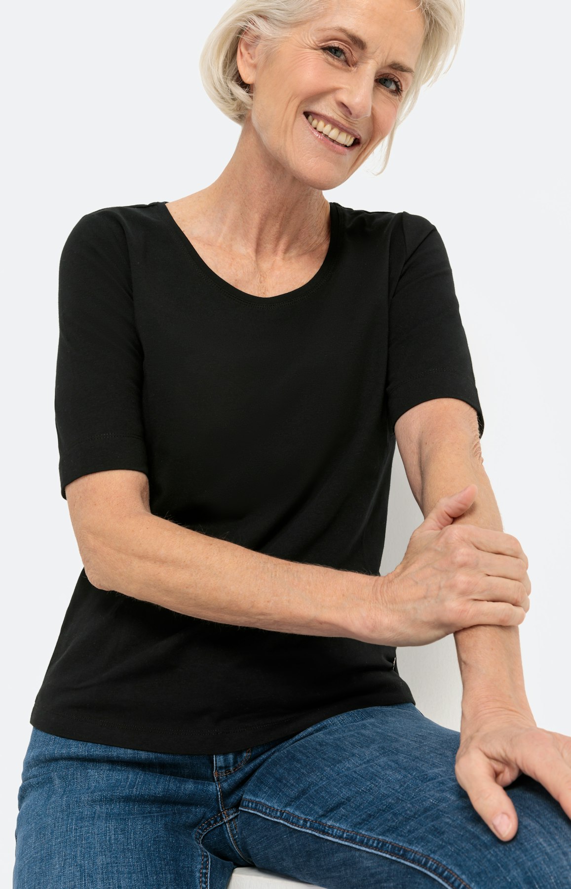 Basic T-shirt bio cotton, zwart