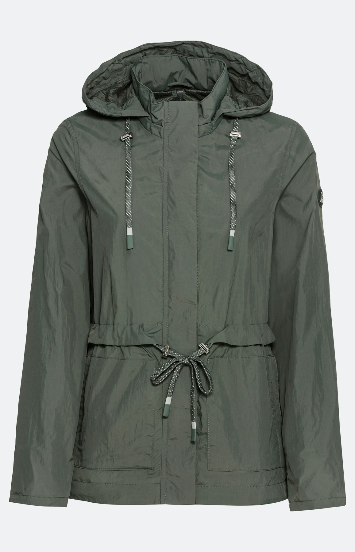Licht jas, parka, olive