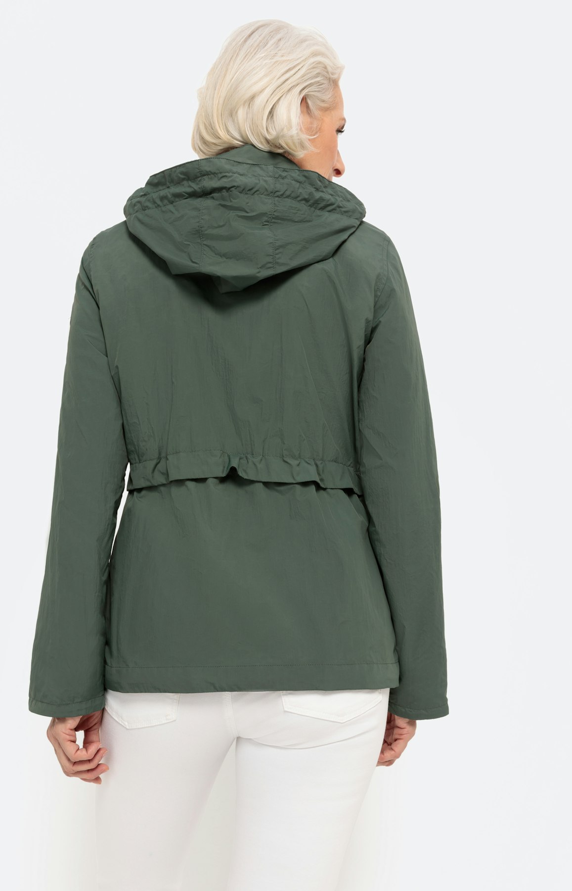 Licht jas, parka, olive
