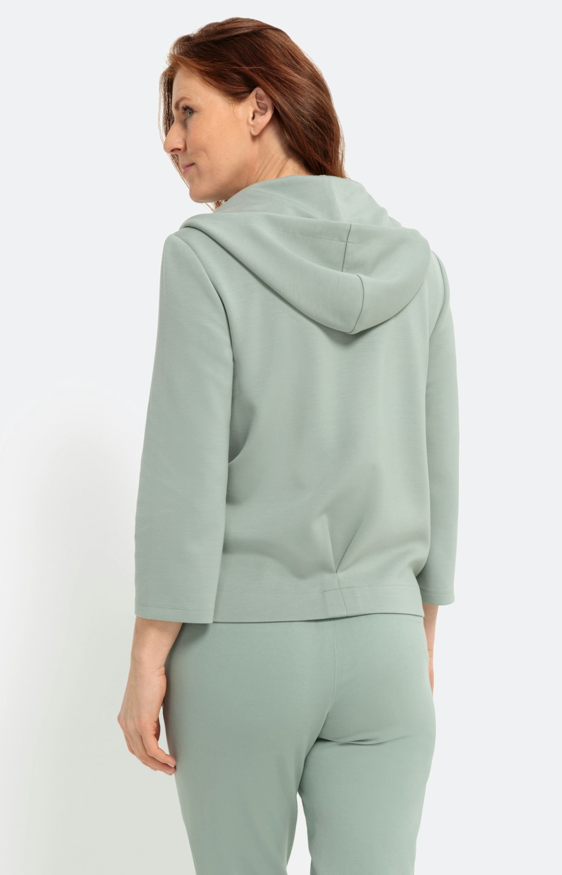 Scuba-Kapuzenjacke mit 3/4-Ärmel