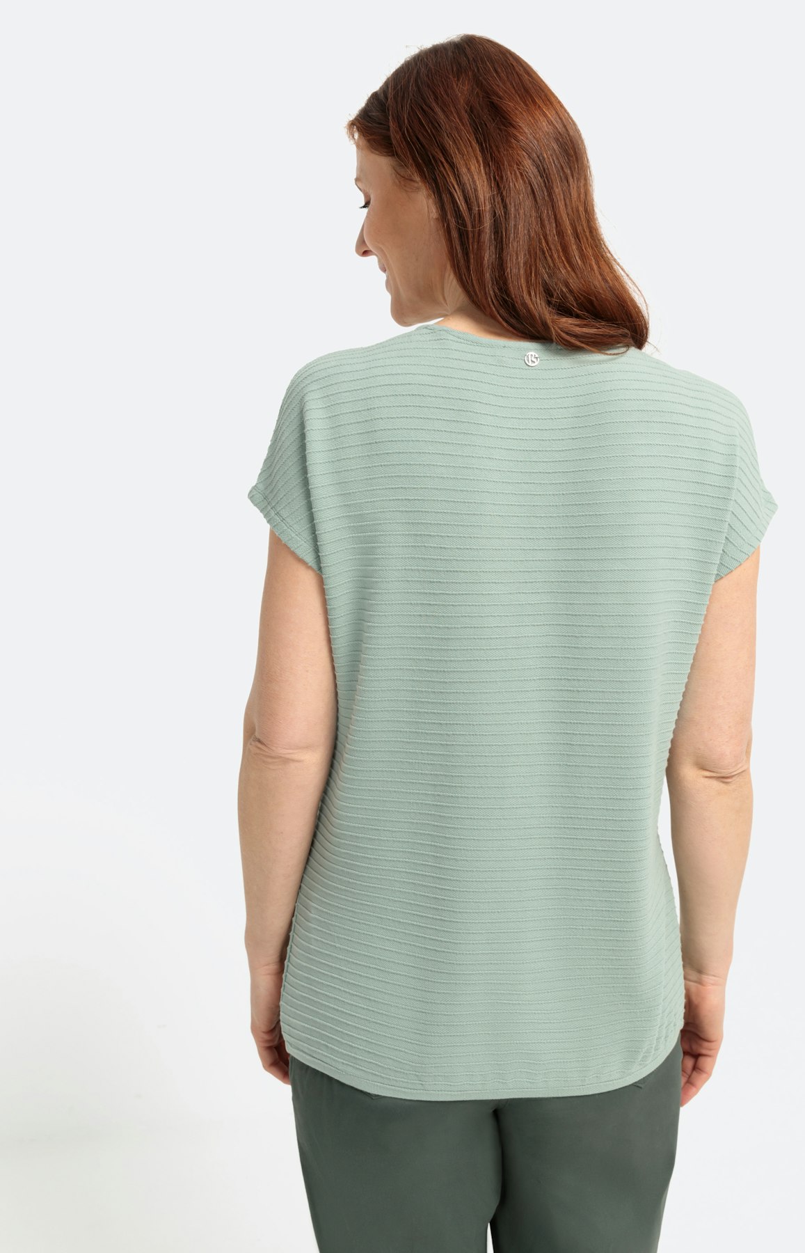 Gestructureerd sweatshirt met korte mouw