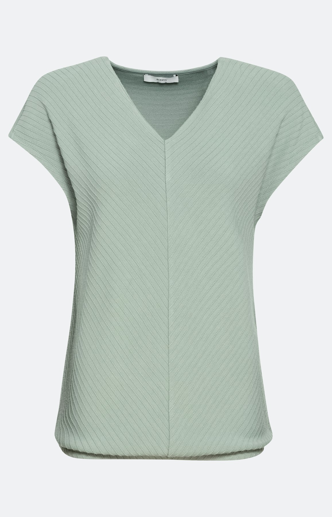 Gestructureerd sweatshirt met korte mouw