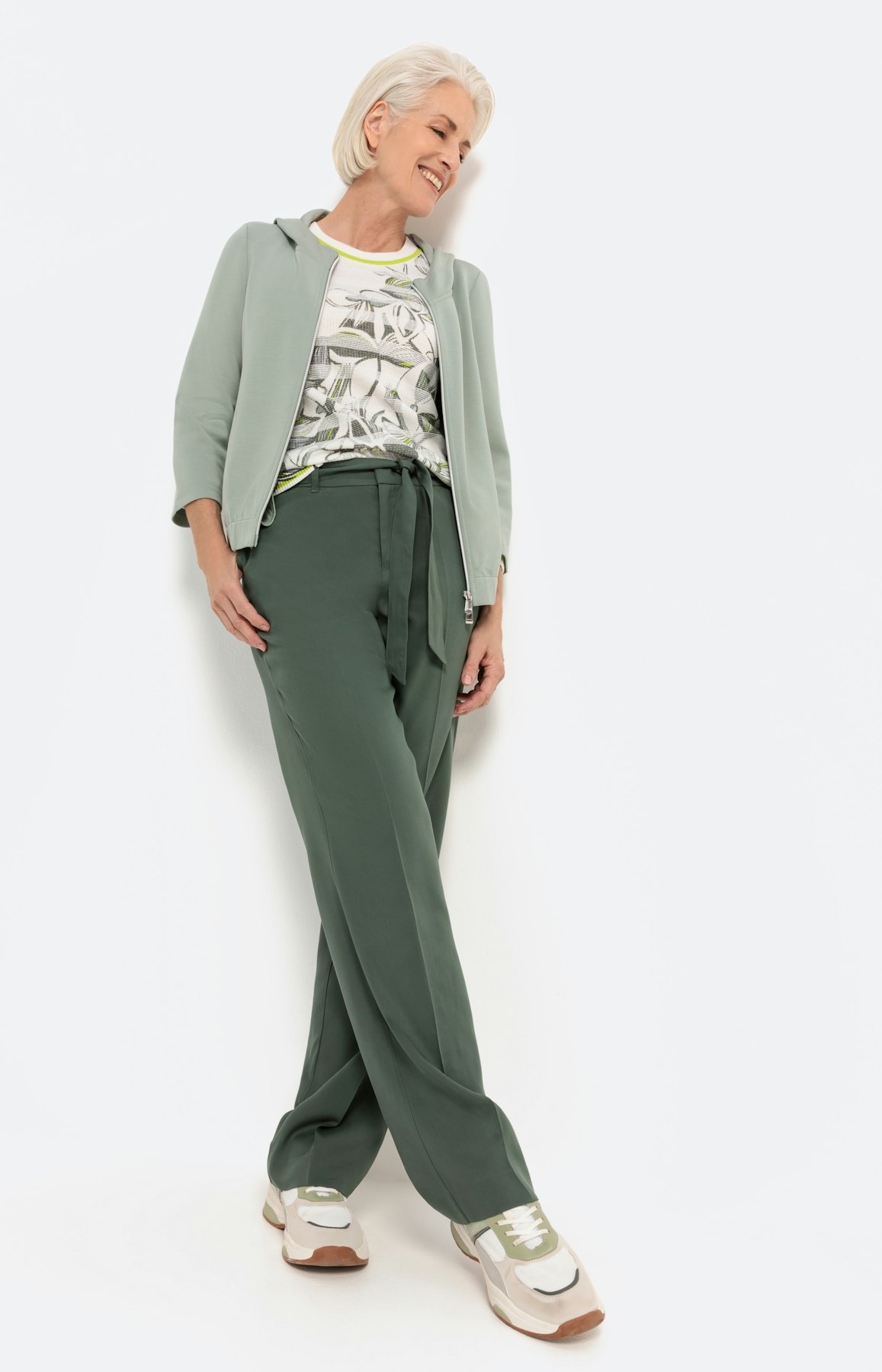 Gedessineerde trui met 3/4-mouwen