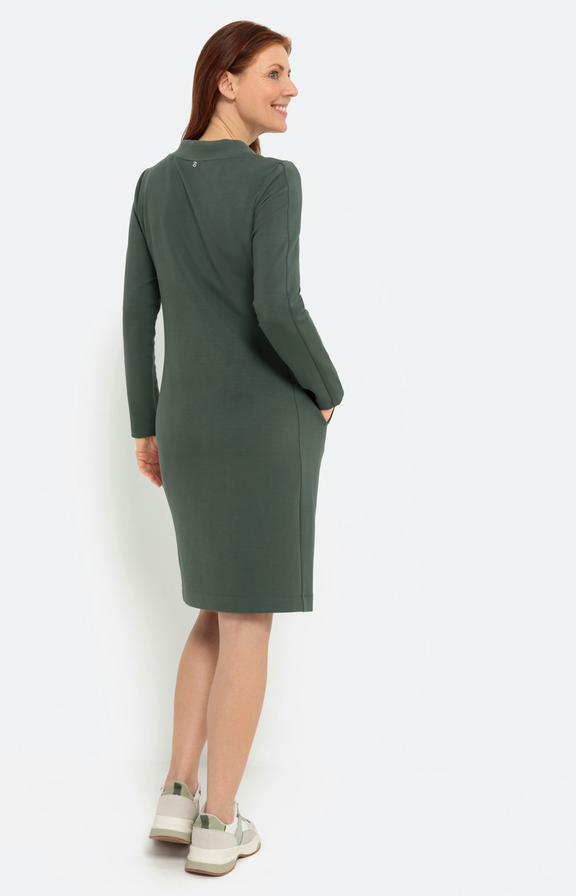 Sweatshirt jurk, uni olive