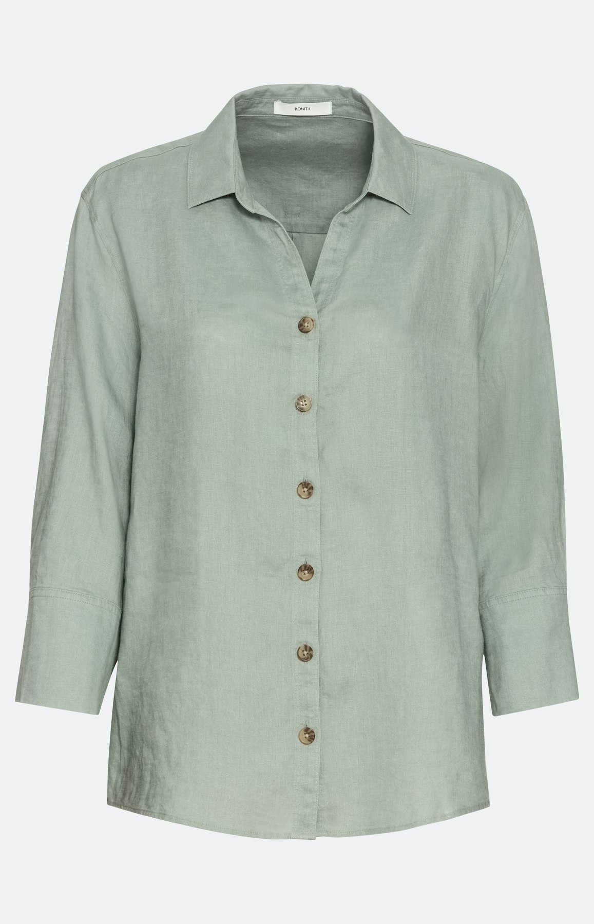 Linnen blouse met lange mouwen