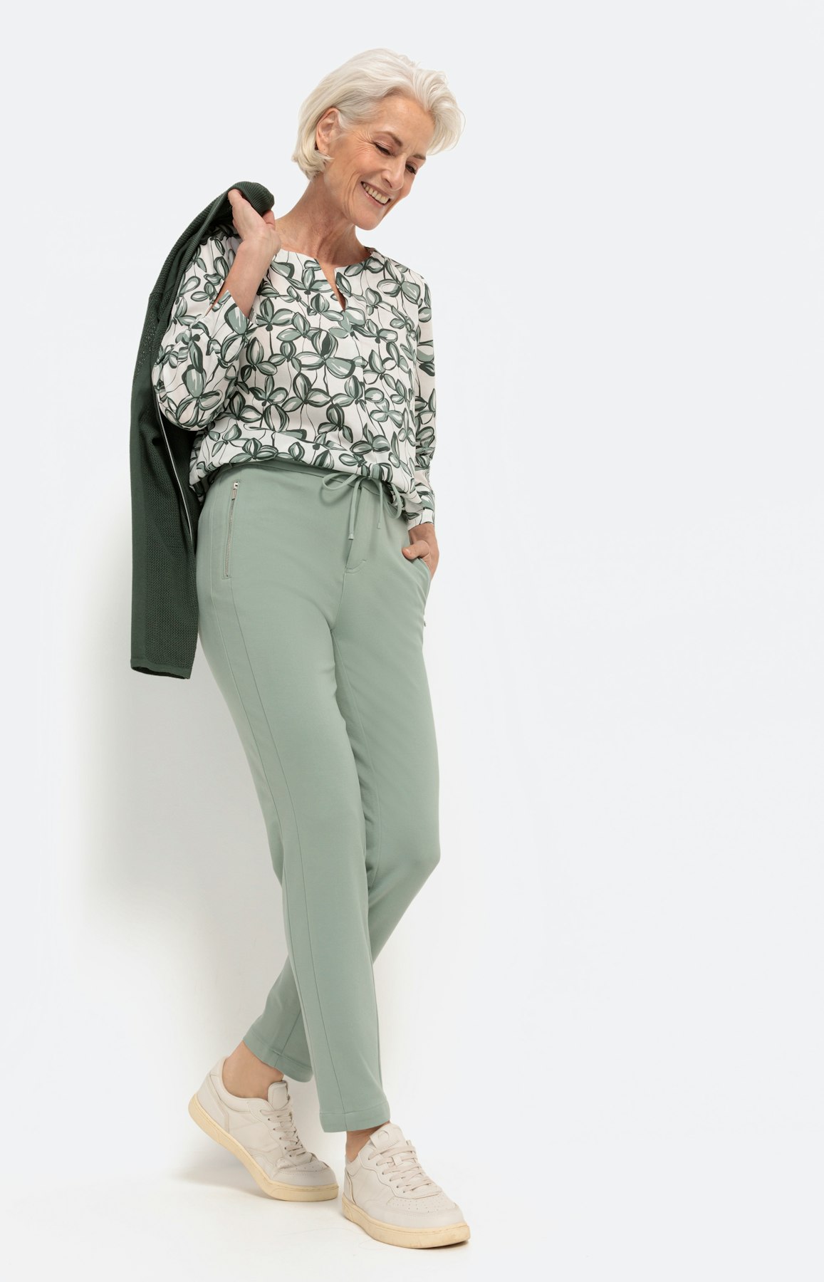 Bedruckte Bluse mit 3/4-Arm