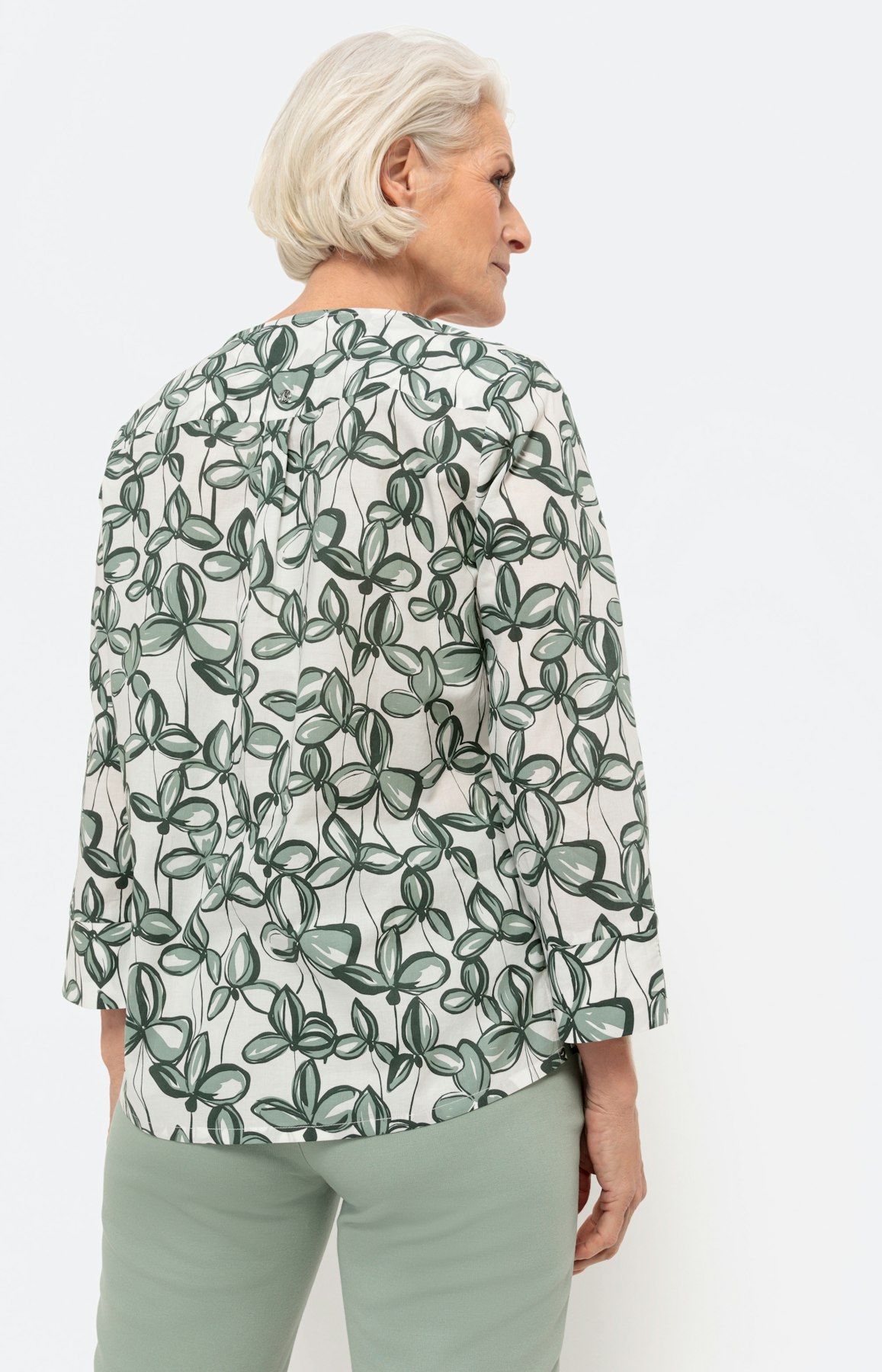 Bedruckte Bluse mit 3/4-Arm
