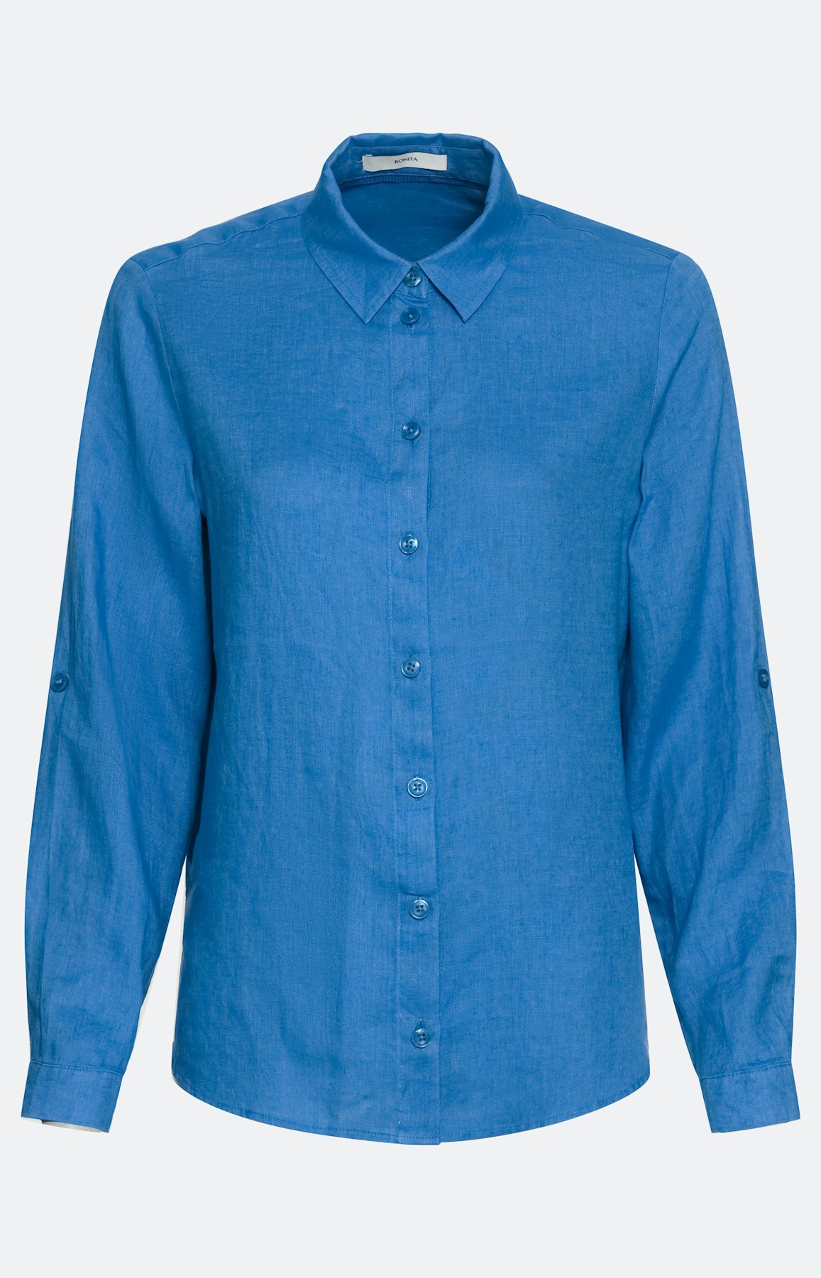 Effen blouse met lange mouwen van linnen