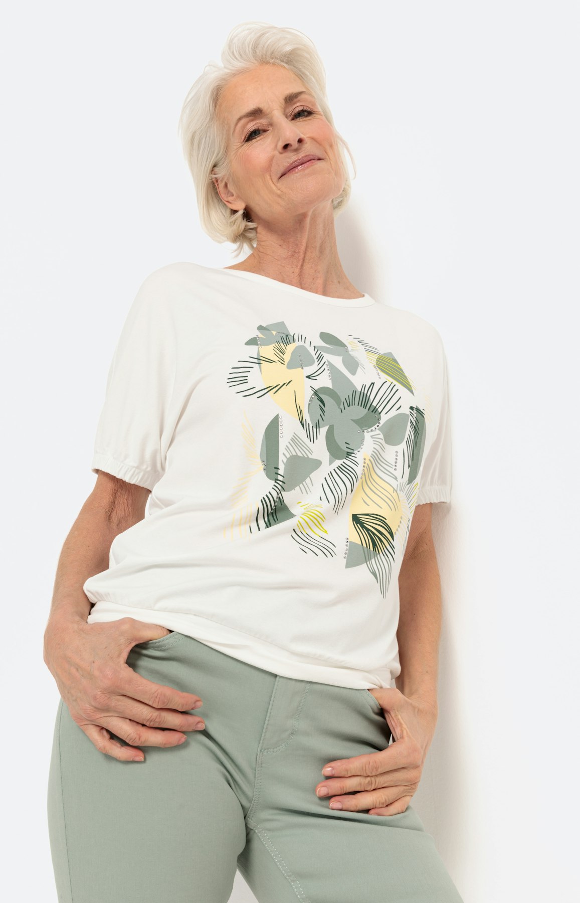 Shirt met korte mouwen en frontprint