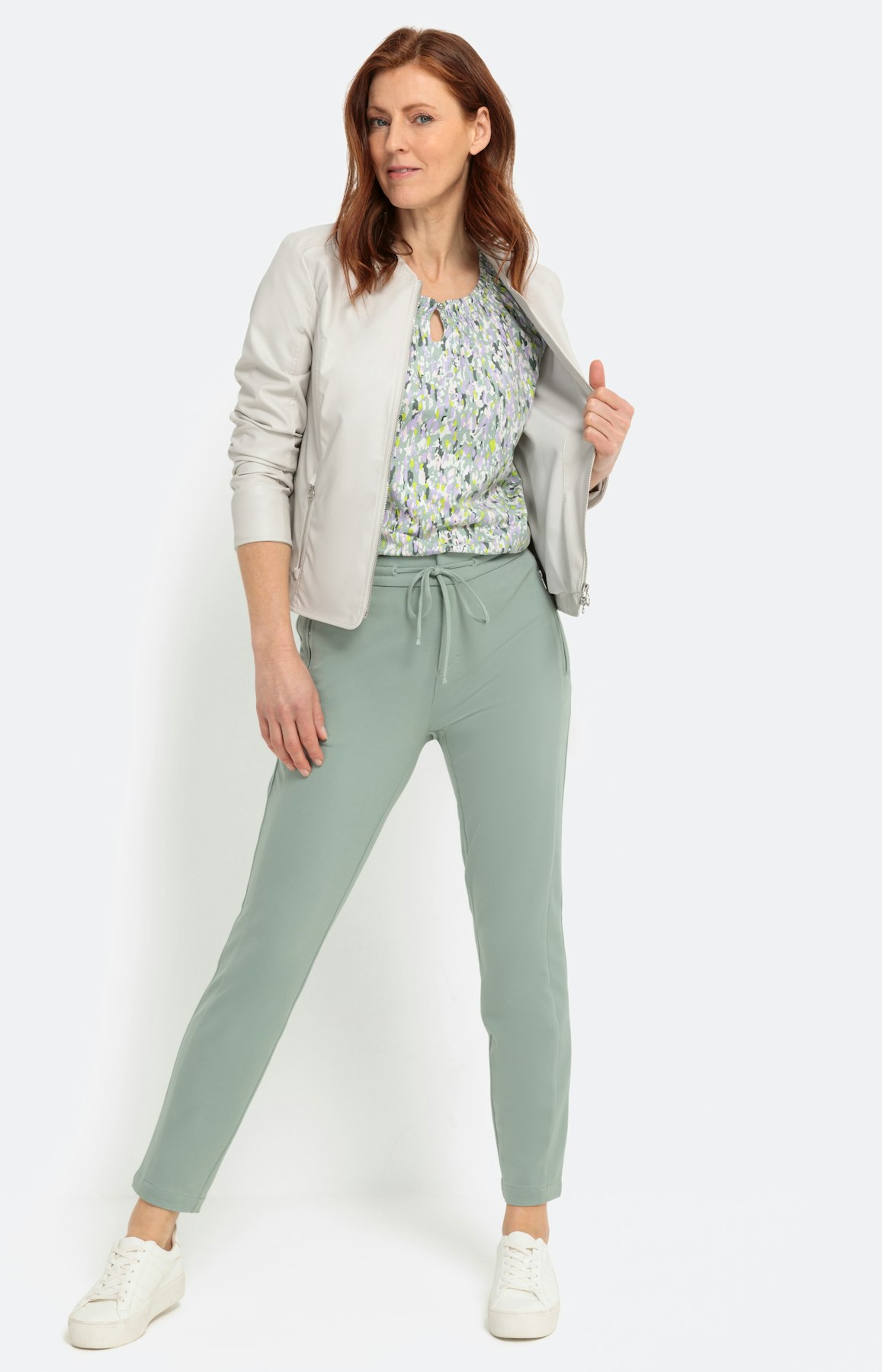 Shirt met 3/4-mouwen en all-over print