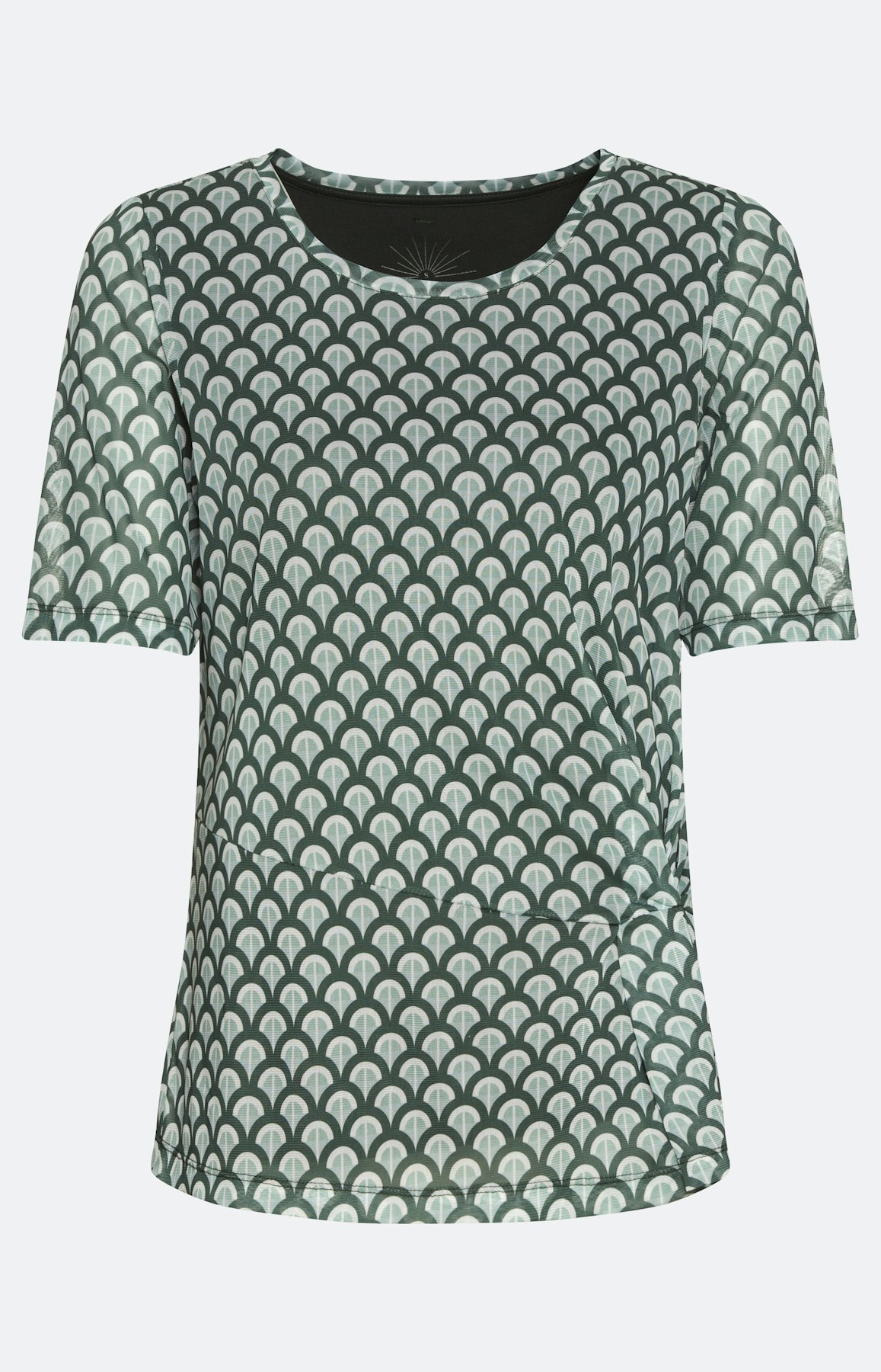 Shirt van mesh met korte mouwen