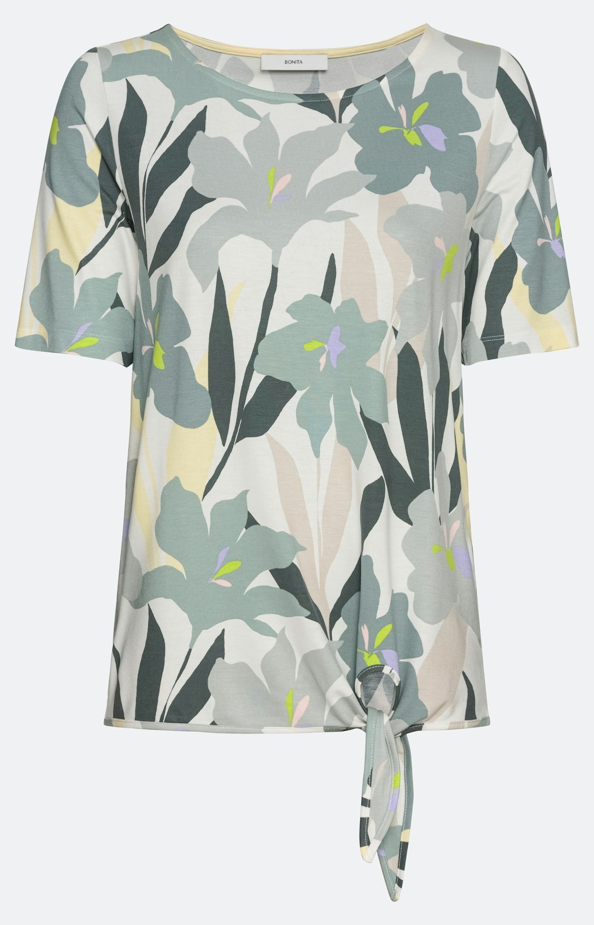 T-shirt met korte mouwen en knoopdetail