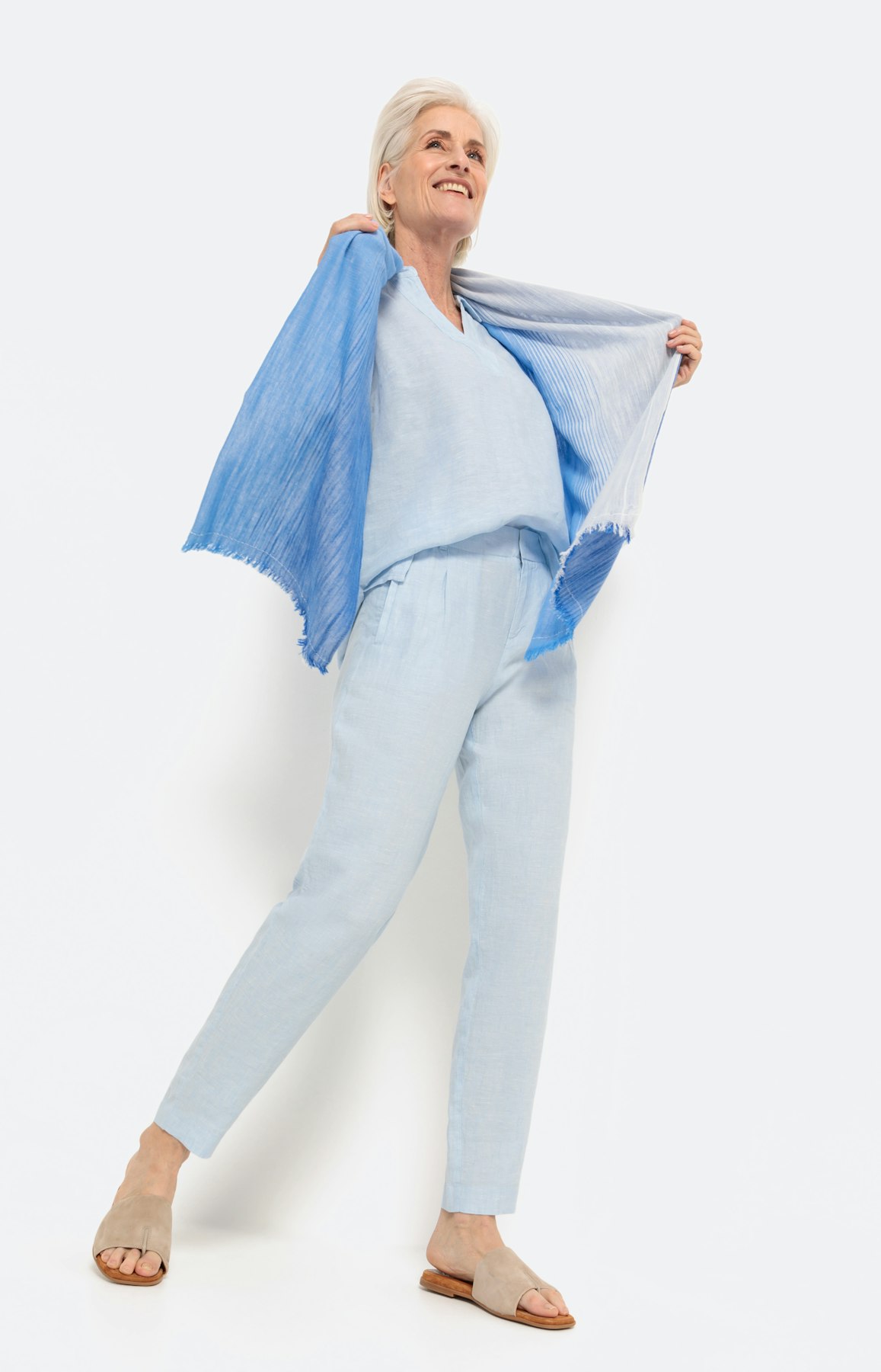 Gemêleerde blouse met 3/4-mouwen