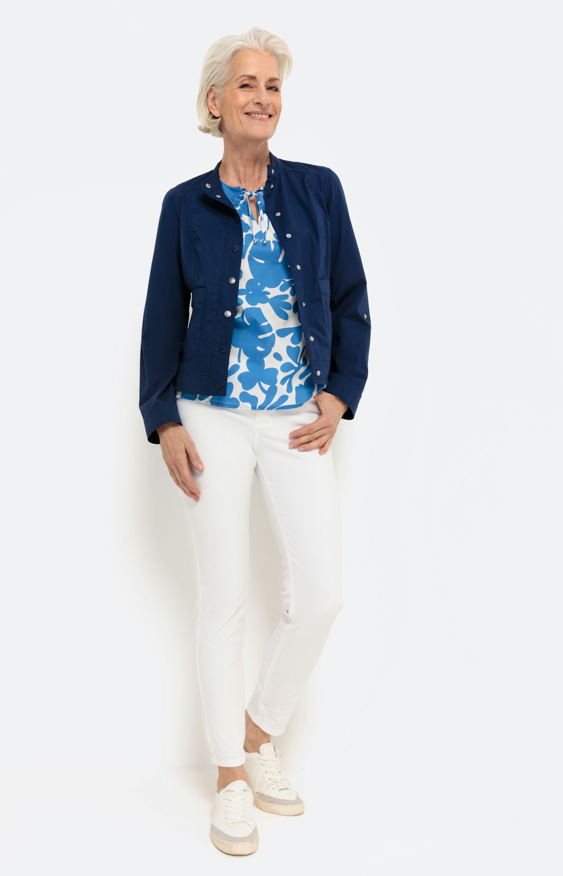 Blouse met botanisch motief & 3/4-mouwen