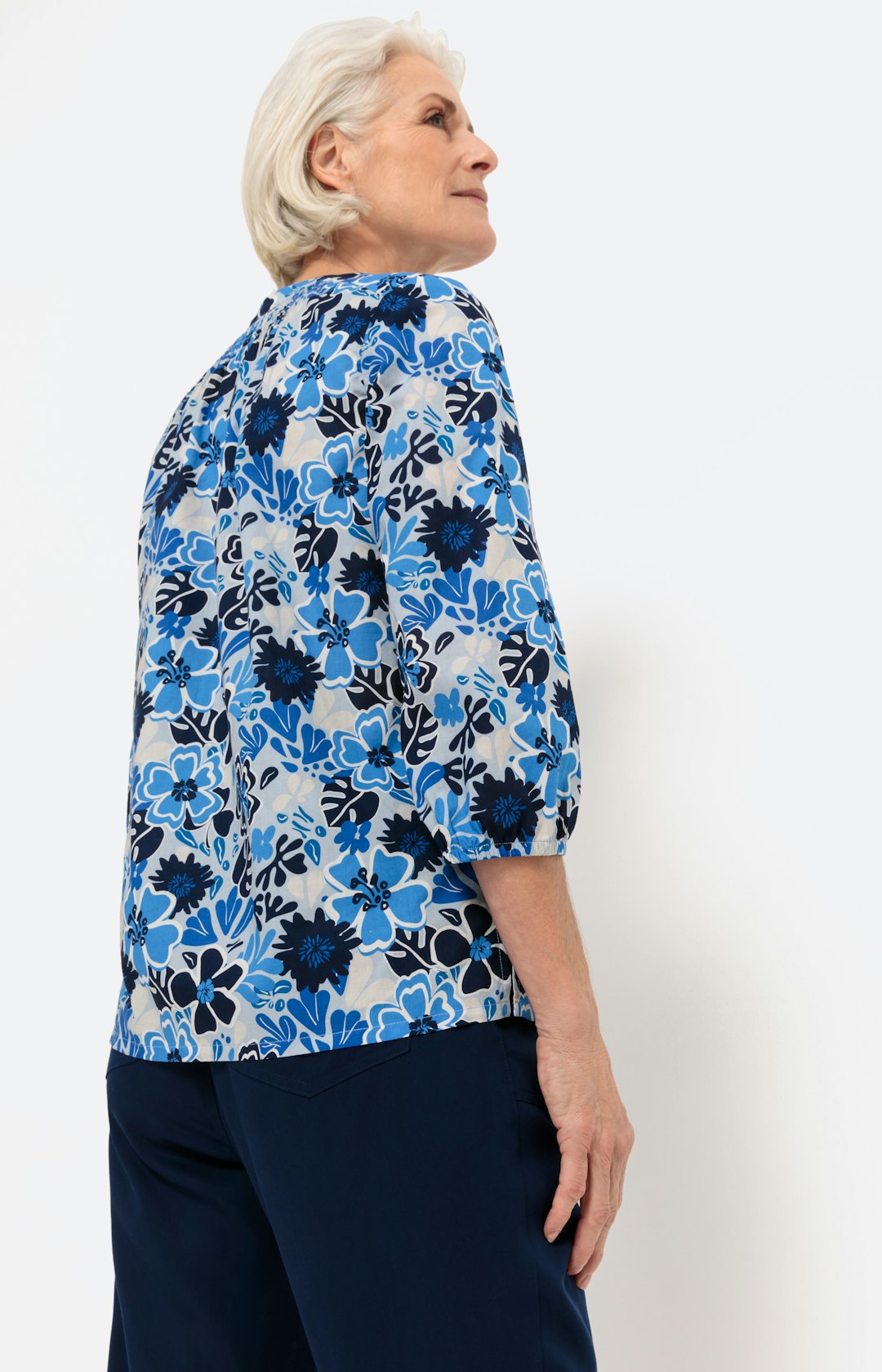Blusenshirt mit 3/4-Arm und Blumenprint