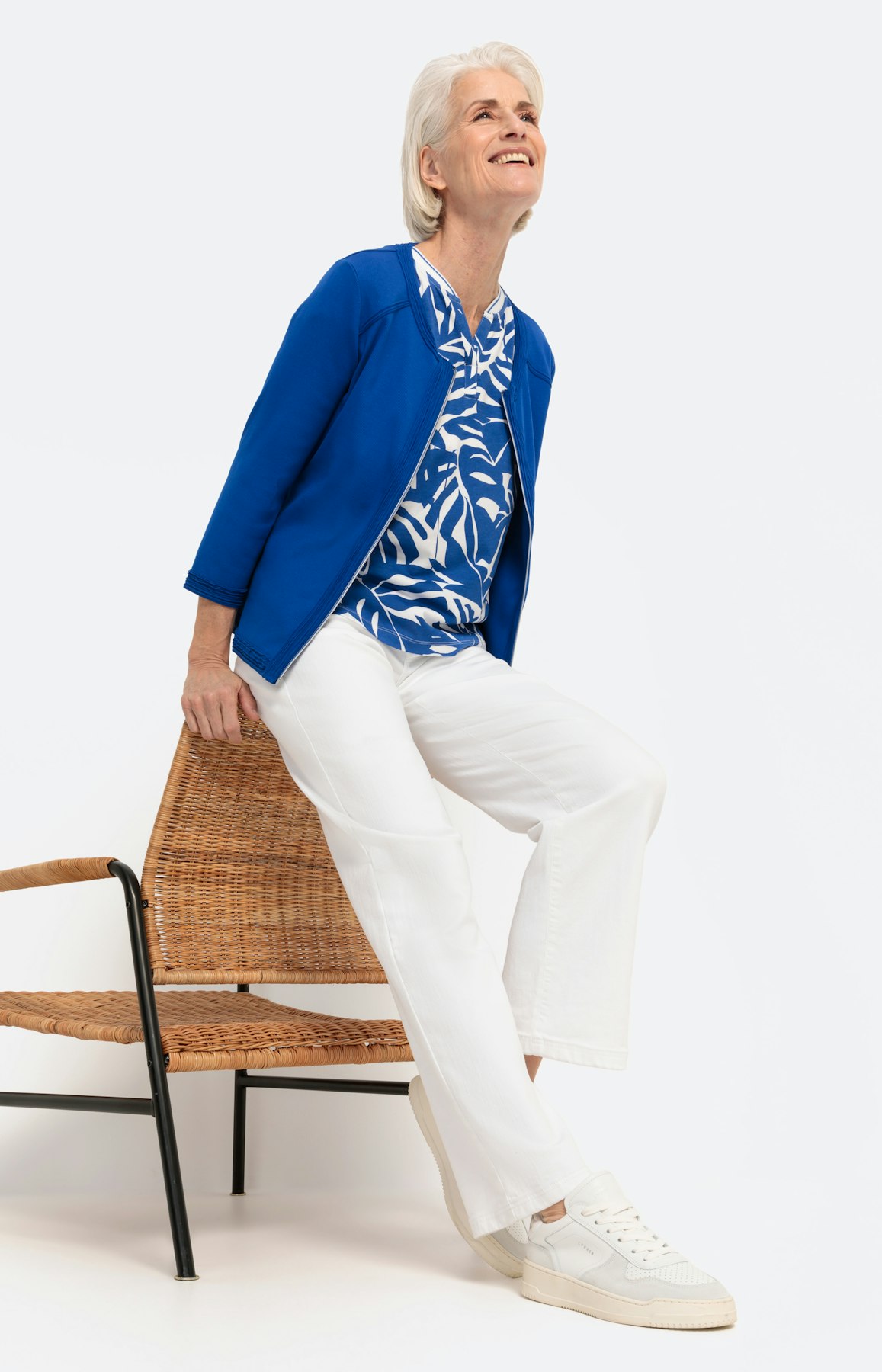 Shirt met korte mouwen en motievenmix