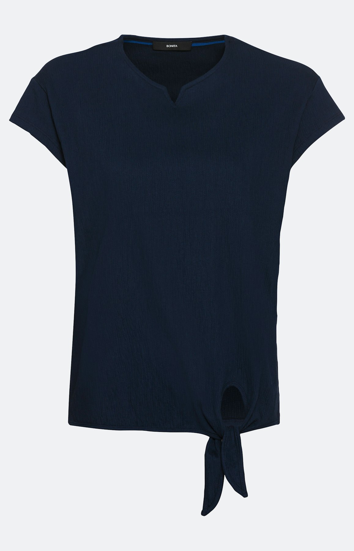 Shirt met korte mouwen en knoopdetail