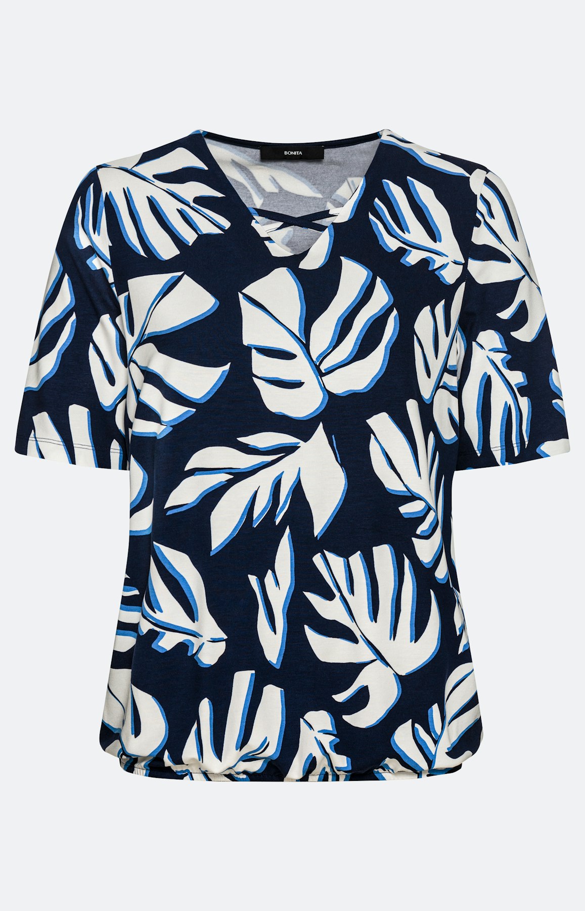 Shirt met korte mouwen en V-hals