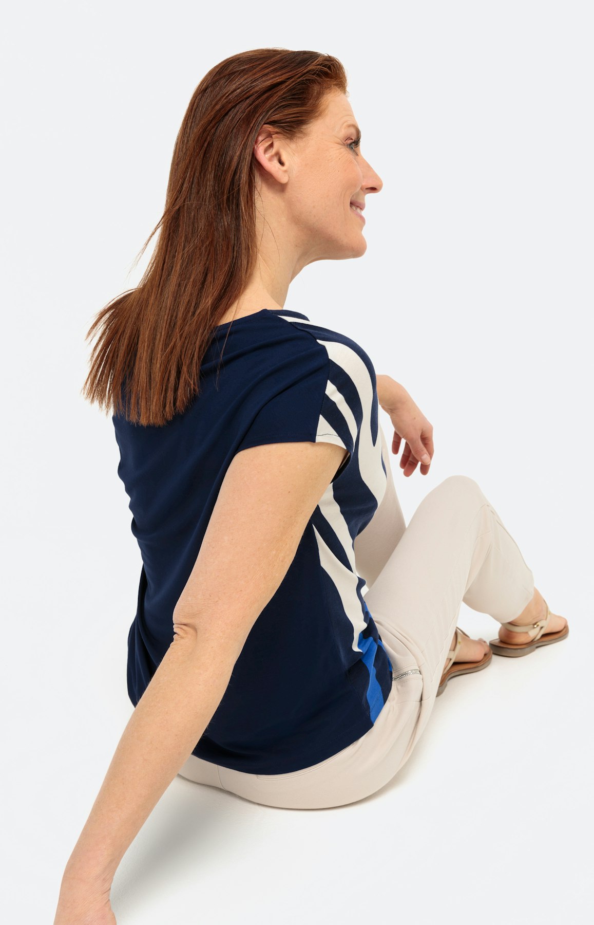 Shirt met korte mouwen en panneaux-print