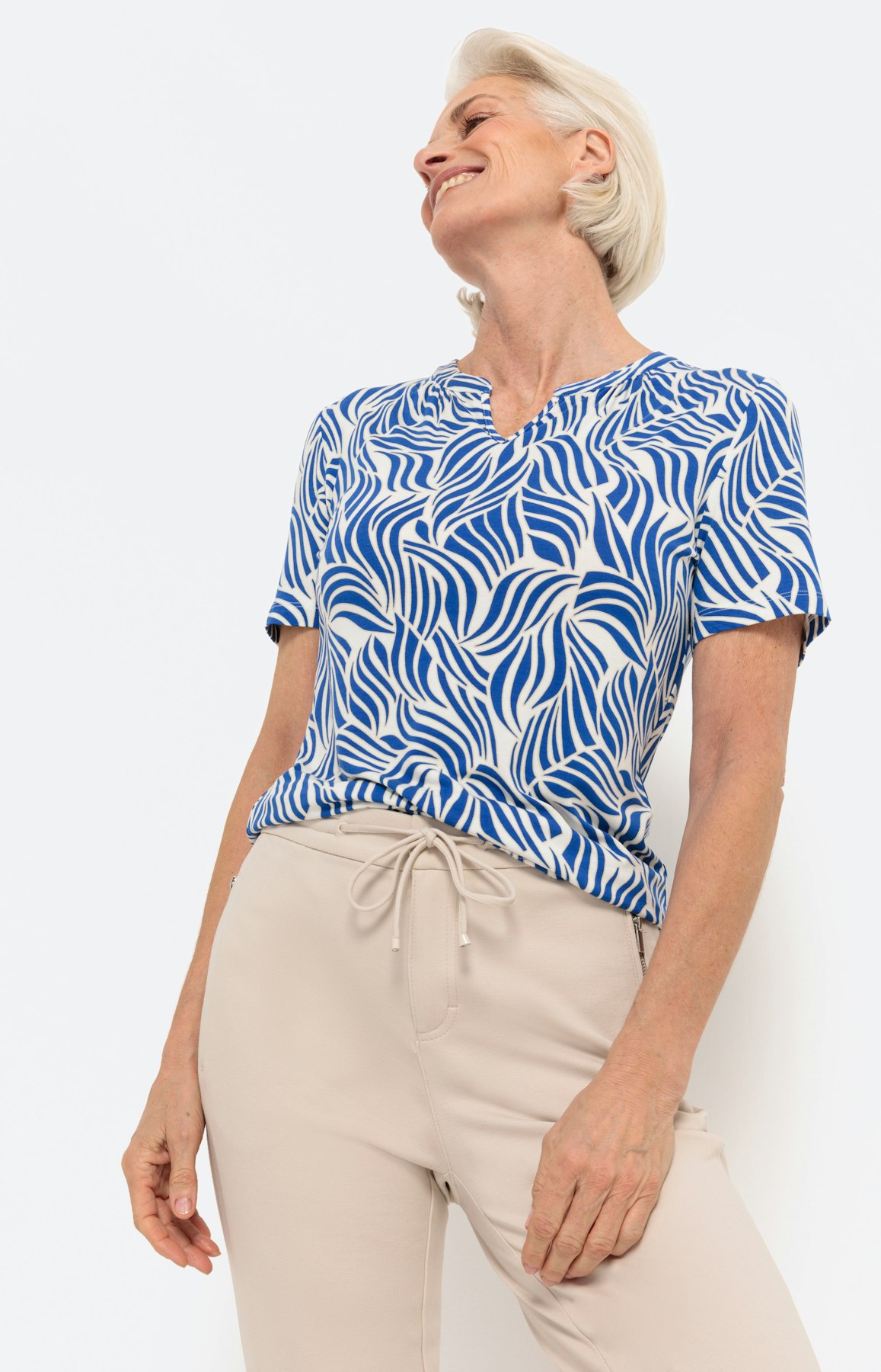 Gedessineerd T-shirt met korte mouwen