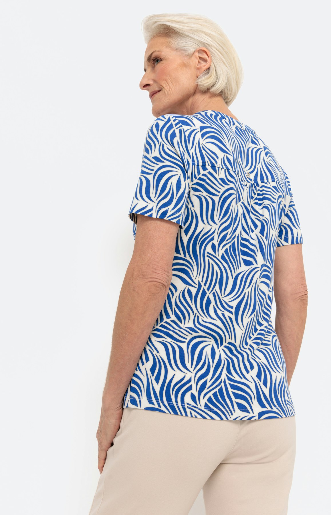 Gedessineerd T-shirt met korte mouwen