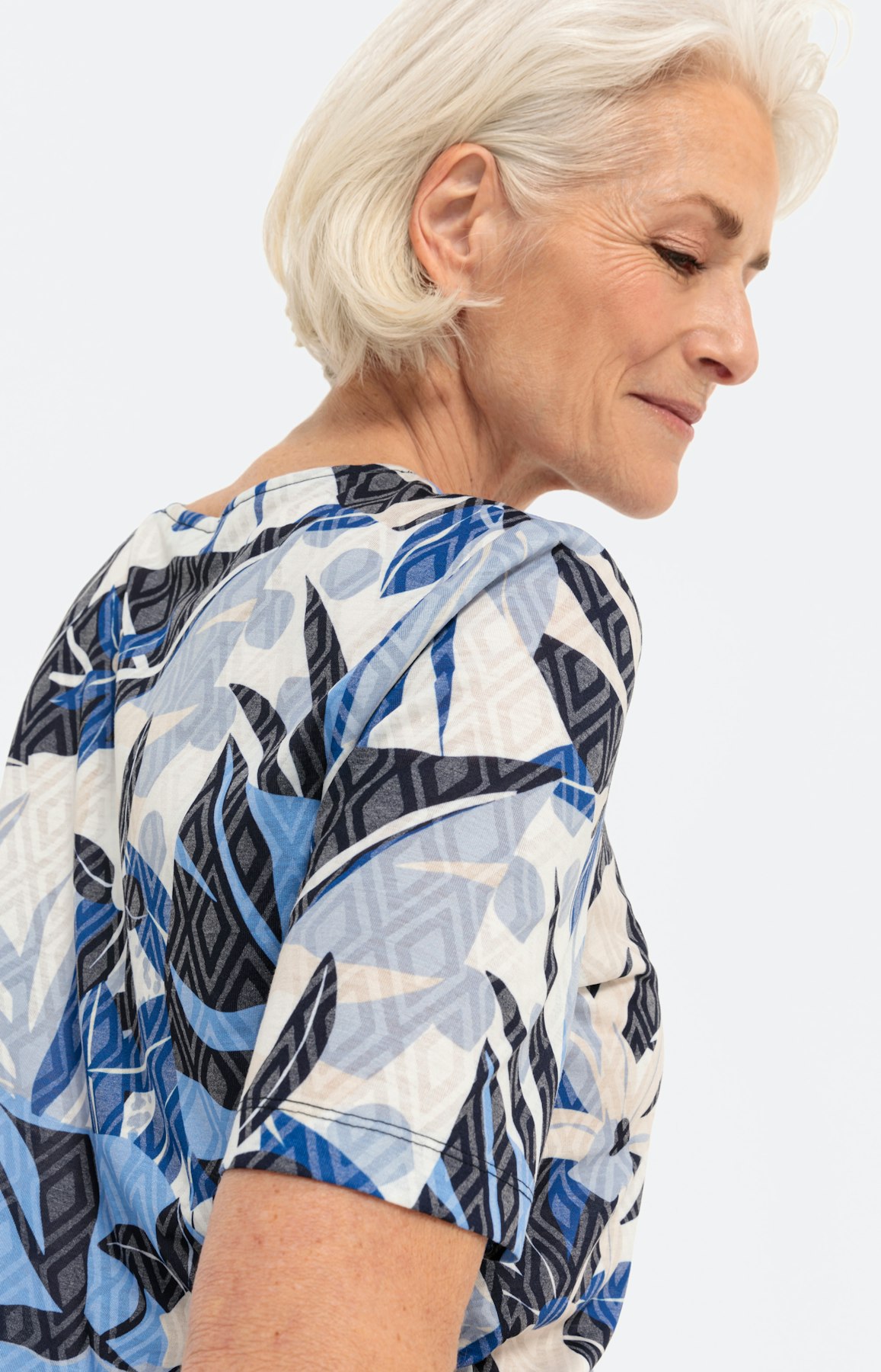 Shirt met korte mouw en all-over motief