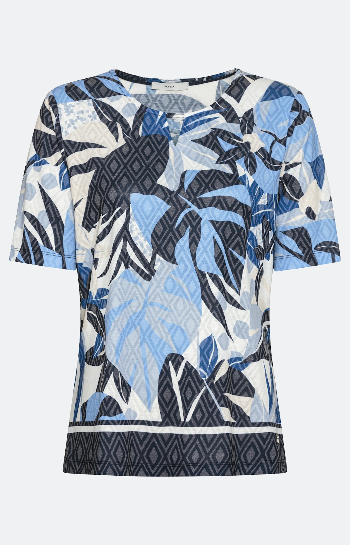 Shirt met korte mouw en all-over motief